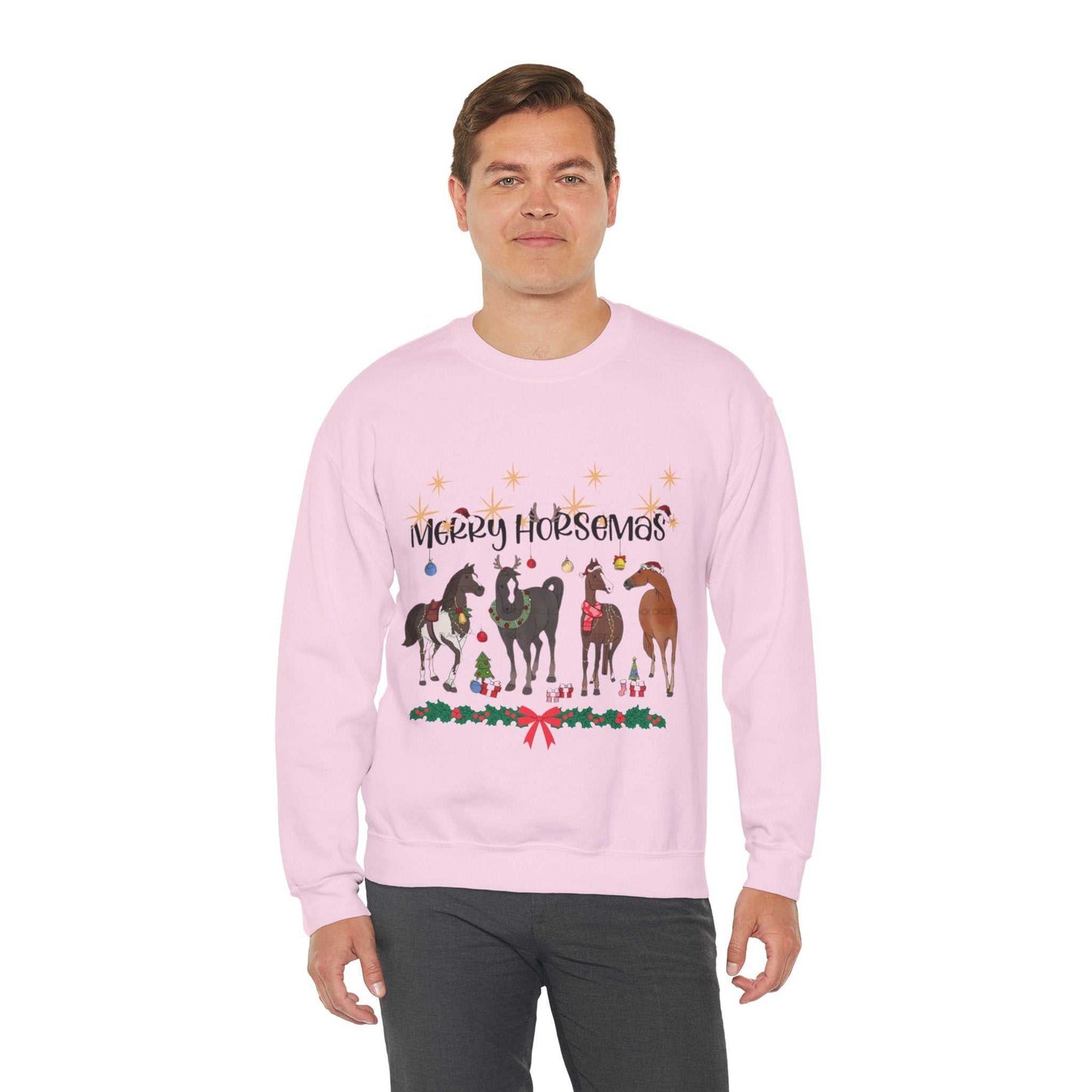 Christmas Horse Sweatshirt, Merry Horsemas Gift