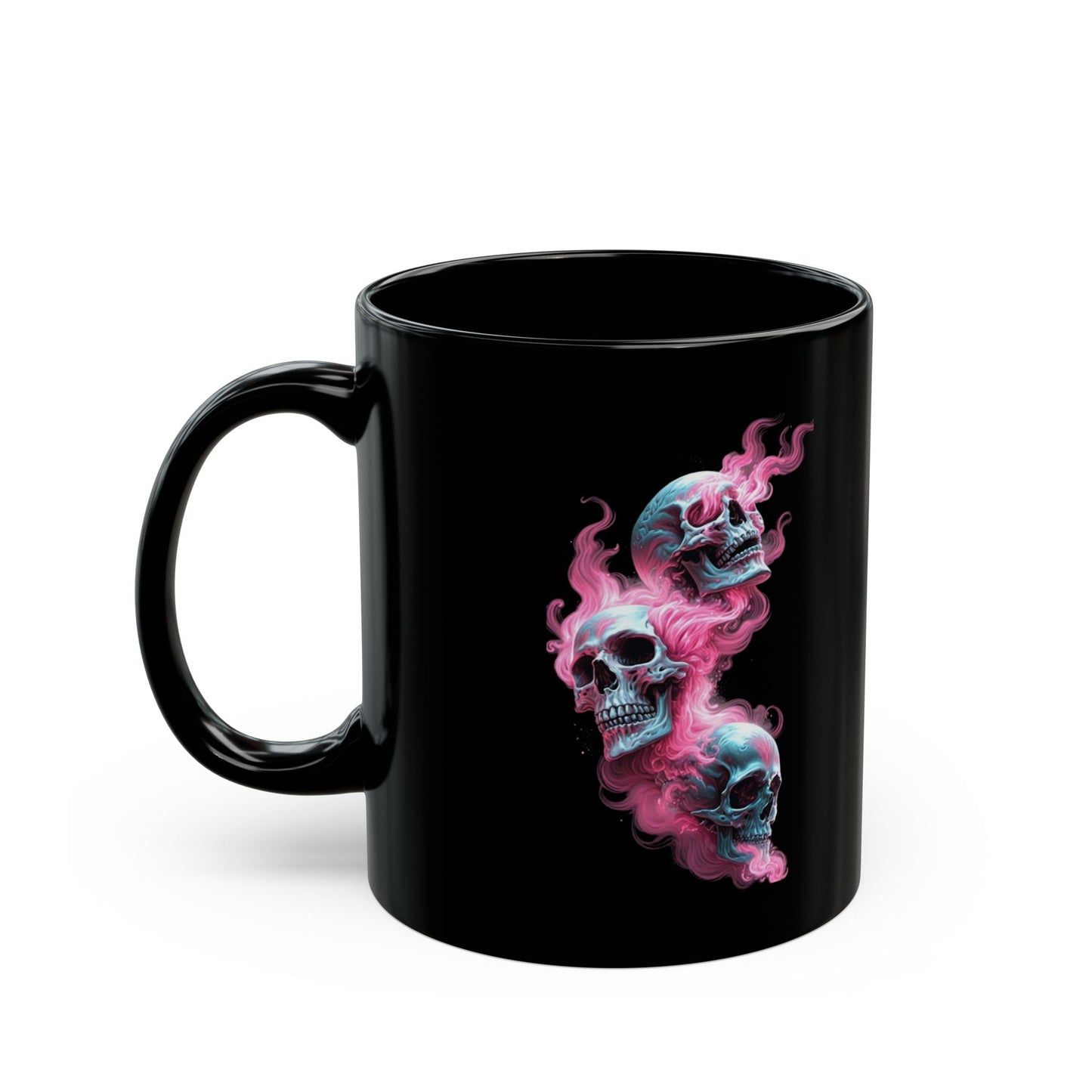 Edgy Skull Black Coffee Mug - 11oz/15oz | Perfect for Halloween & Gothic Decor
