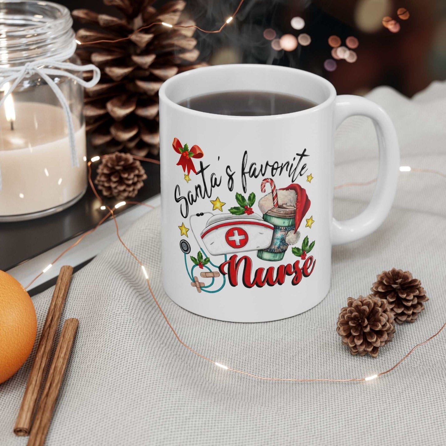 Santas Favorite Nurse Mugs, Nurse Christmas Gift