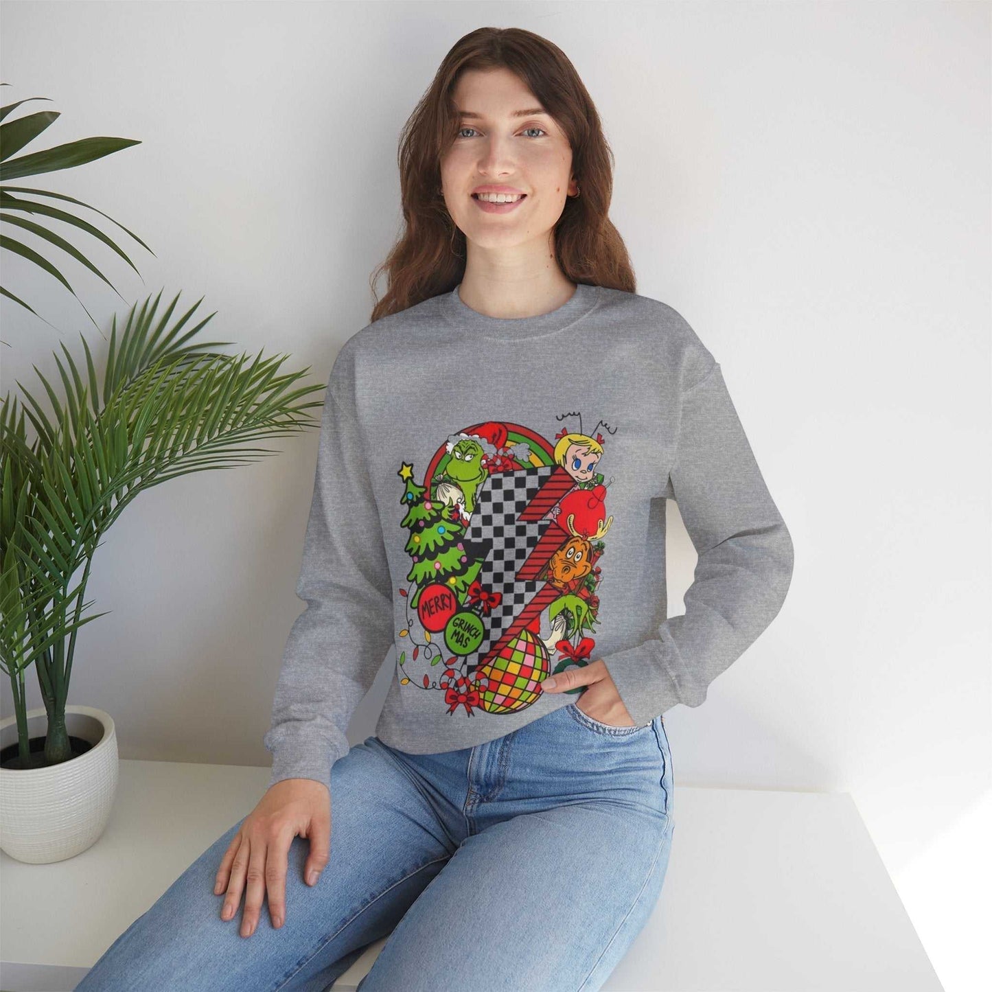Merry Grinchmas Sweatshirt, Disco Christmas Gift