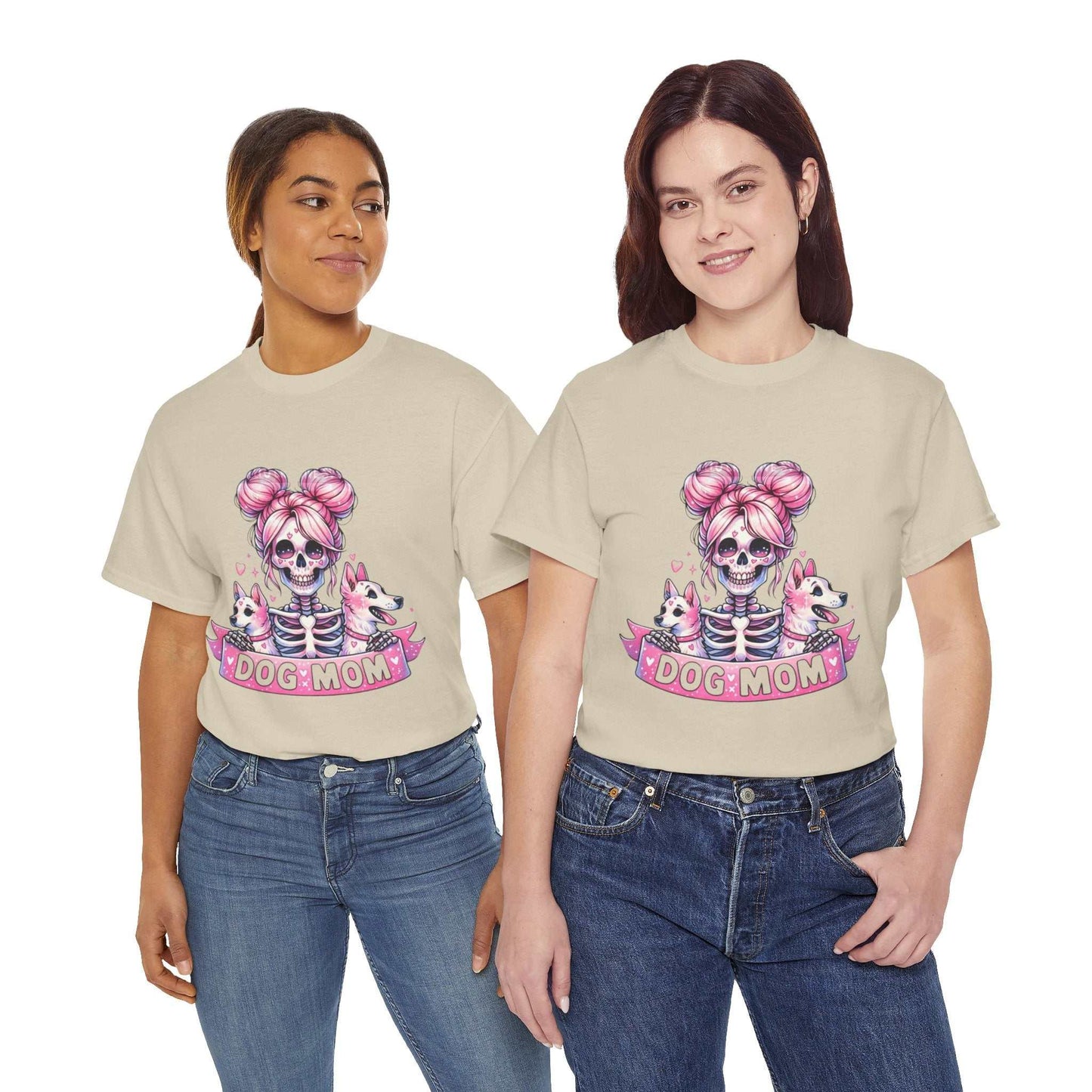 Dog Mom Halloween Shirt with Skeleton and Dog Design - Spooky Season Tshirt for Pet Lovers