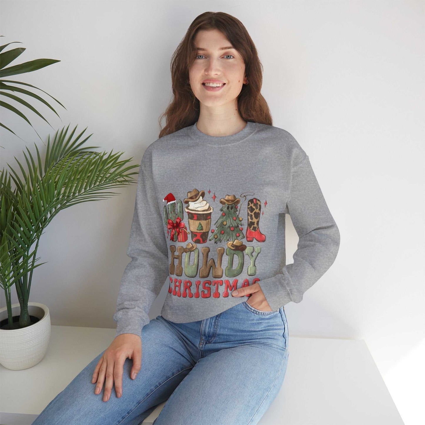 Howdy Christmas Sweatshirt, Cowboy Christmas Gift
