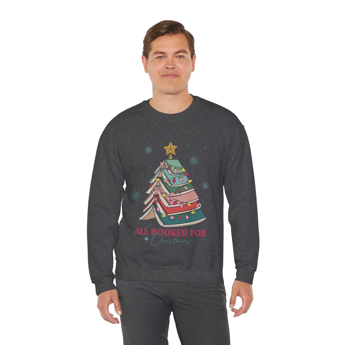 All Booked For Christmas Sweatshirt, Gift for Librarian