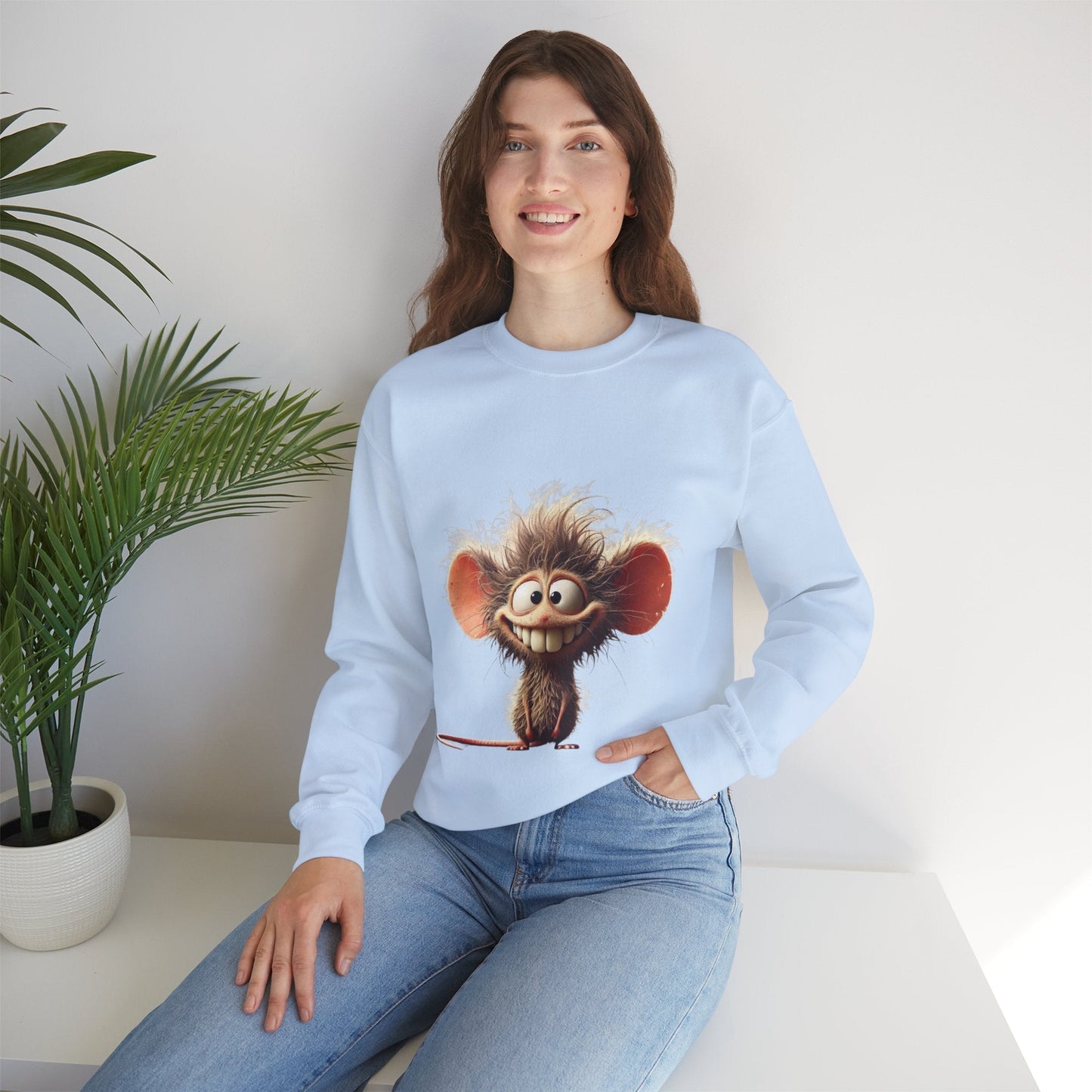 Funny Cartoon Character Unisex Crewneck Sweatshirt