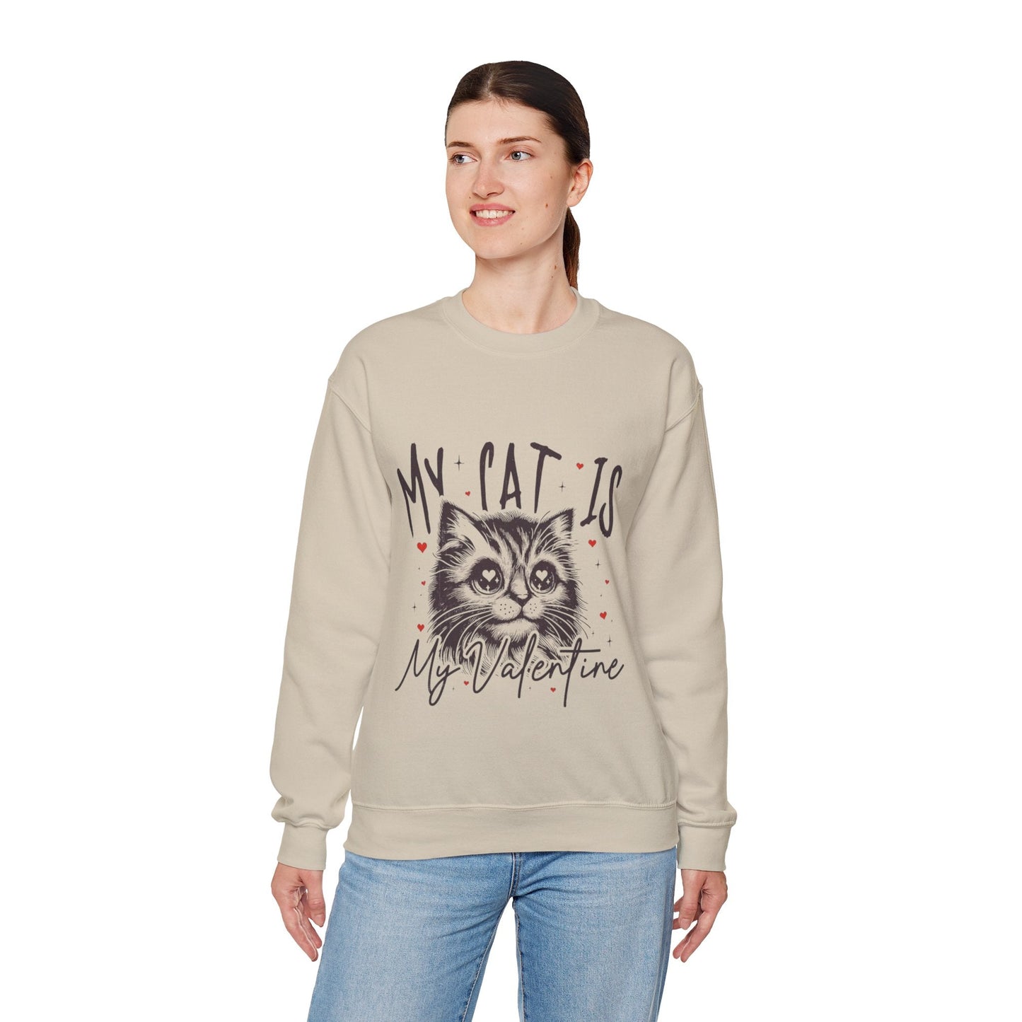 My Cat Is My Valentine Sweatshirt, Gift for Cat Mom