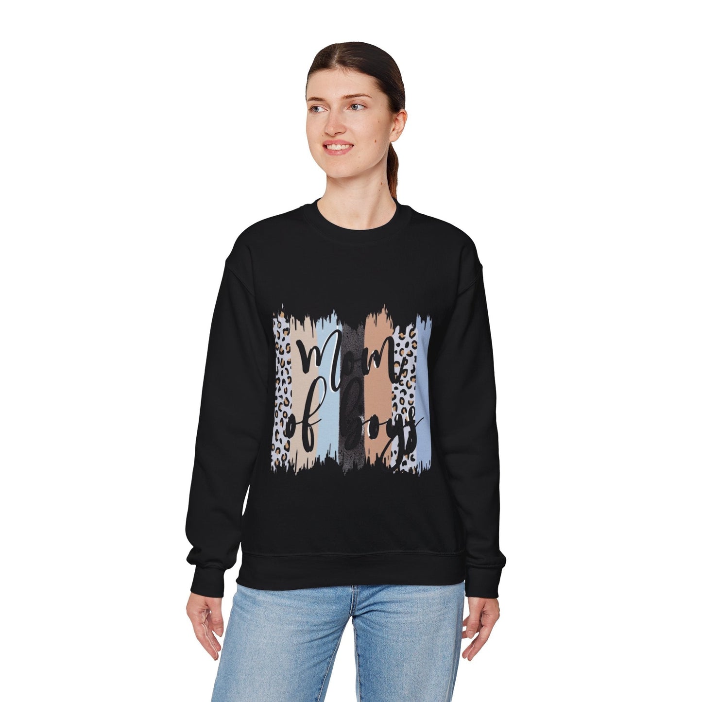 Mom of Boys Crewneck Sweatshirt - Stylish and Cozy Gift for Moms