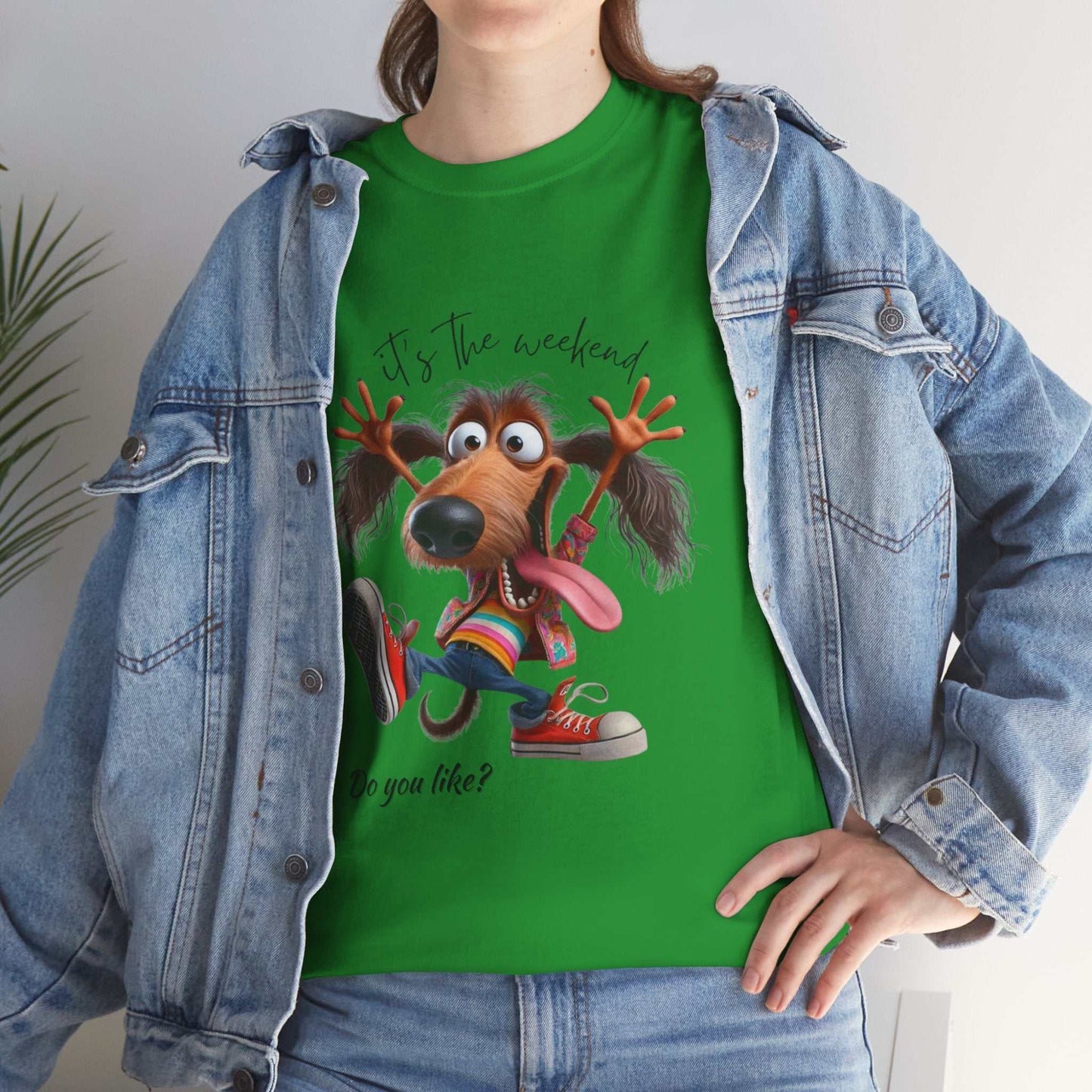 Weekend Vibe Graphic Tee, Unisex Cotton T-Shirt, Dog Lover Gift