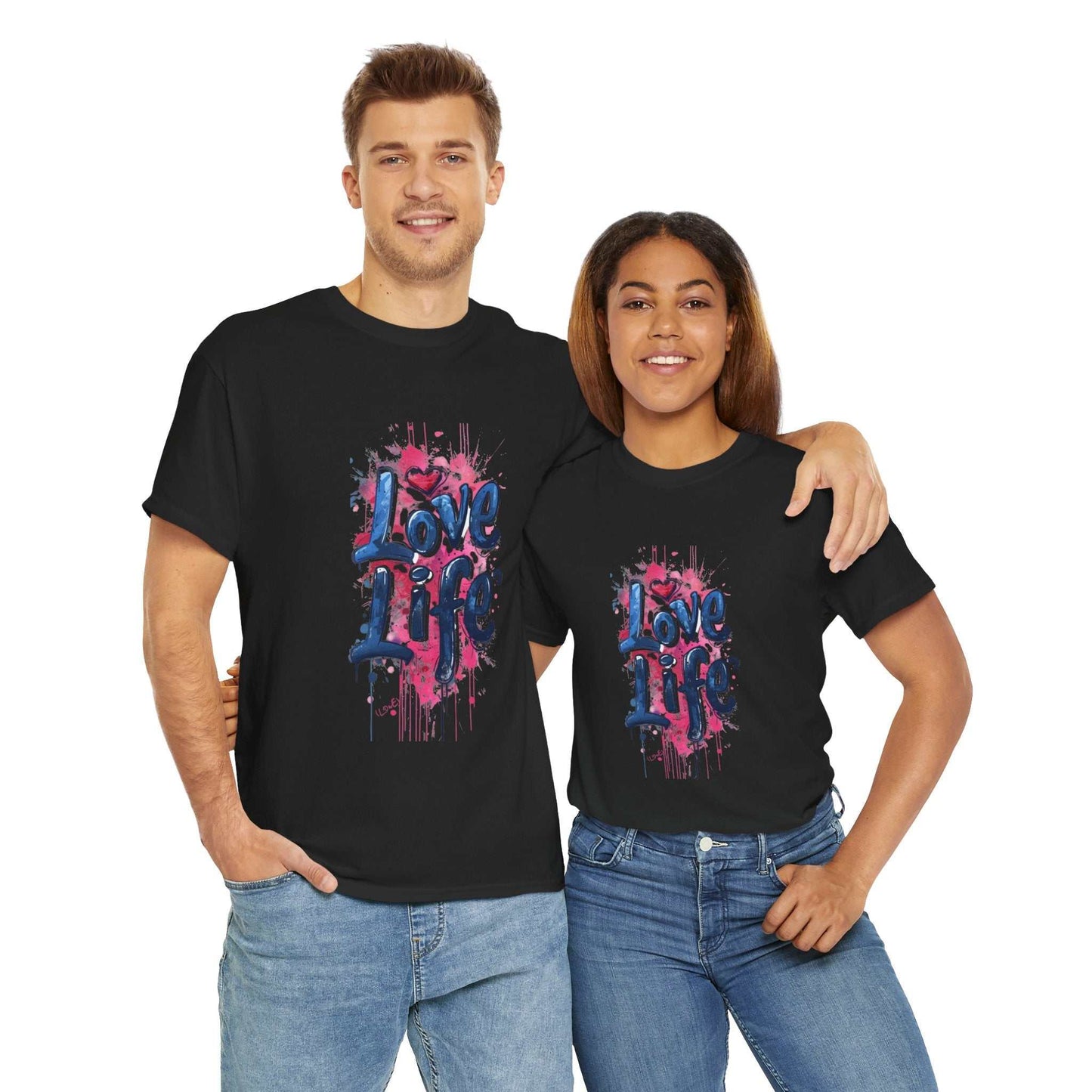 Love Life Unisex Cotton Tee, Positive Vibe Shirt, Gift for Friends
