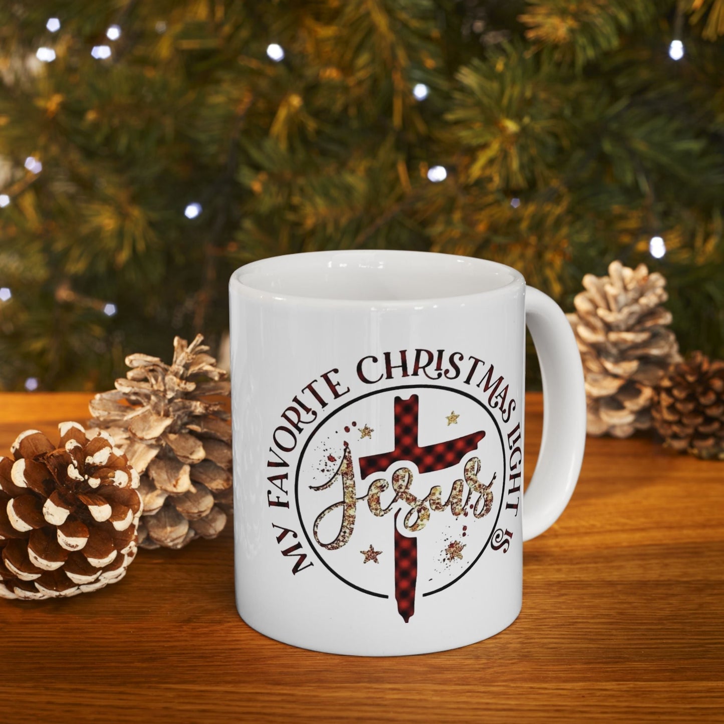 My Favorite Light Is Jesus Mugs