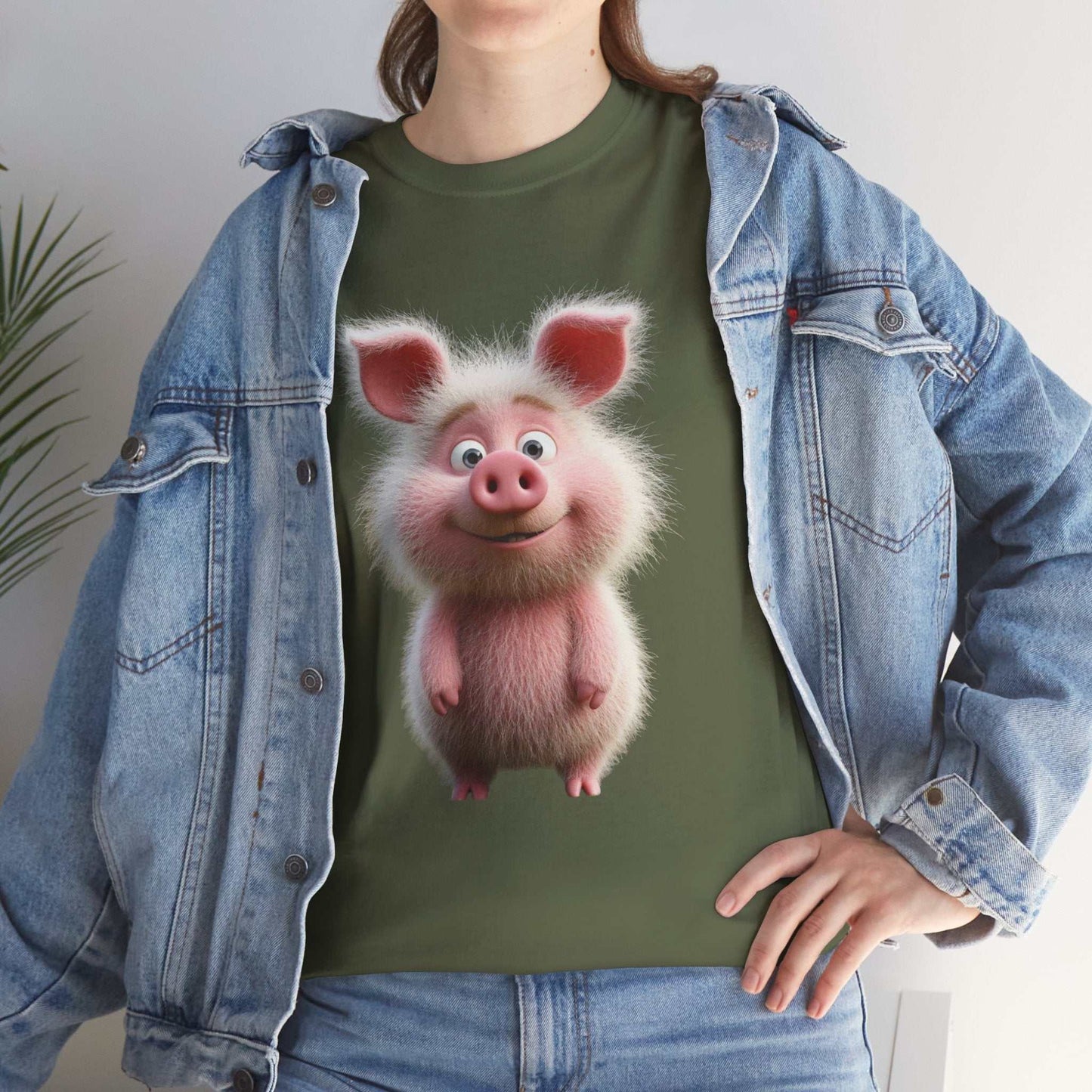 Cute pig t-shirt for animal lovers - Fun Gift for Animal Lovers, Casual Wear Pig