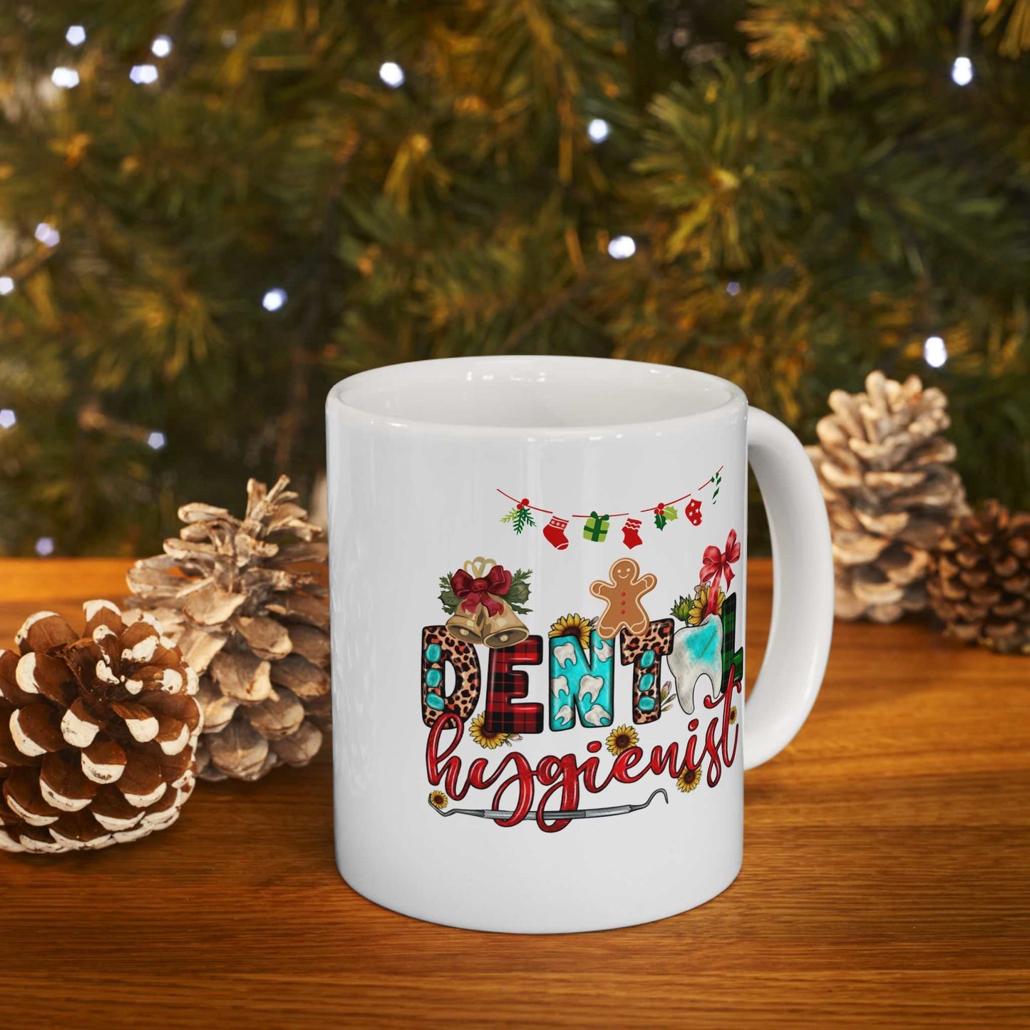 Christmas Dental Hygienist Mugs, Christmas Dentist Gift