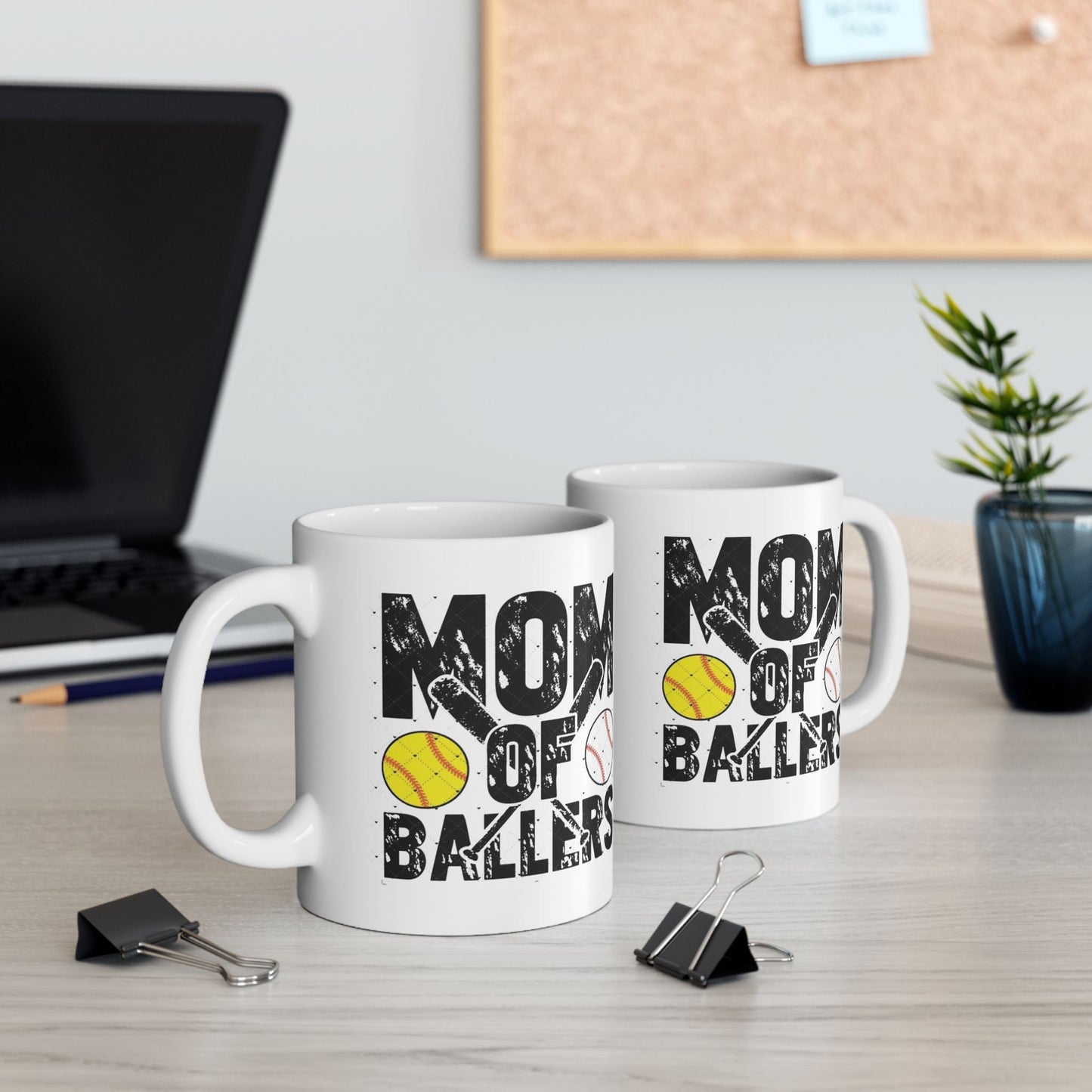 Sports Mom Ceramic Mug - Perfect Gift for Softball and Baseball Lovers