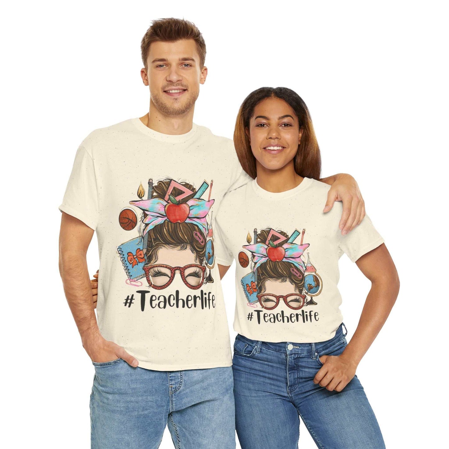 Teacher Life Unisex Tee Heavy Cotton, Cute Teacher Shirt, Gift for Teachers