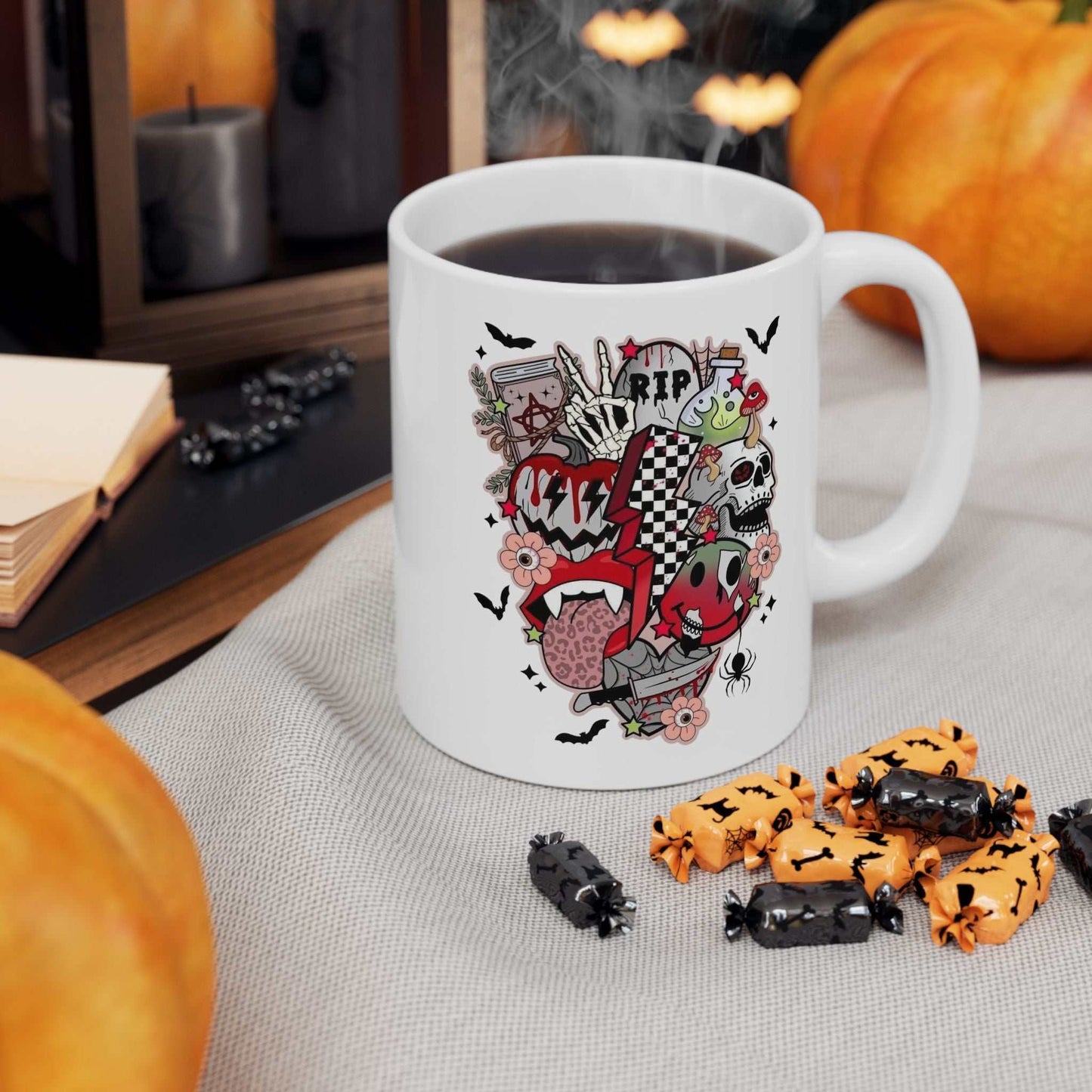 Halloween Retro Disco Party Mug, Retro Mugs Gift