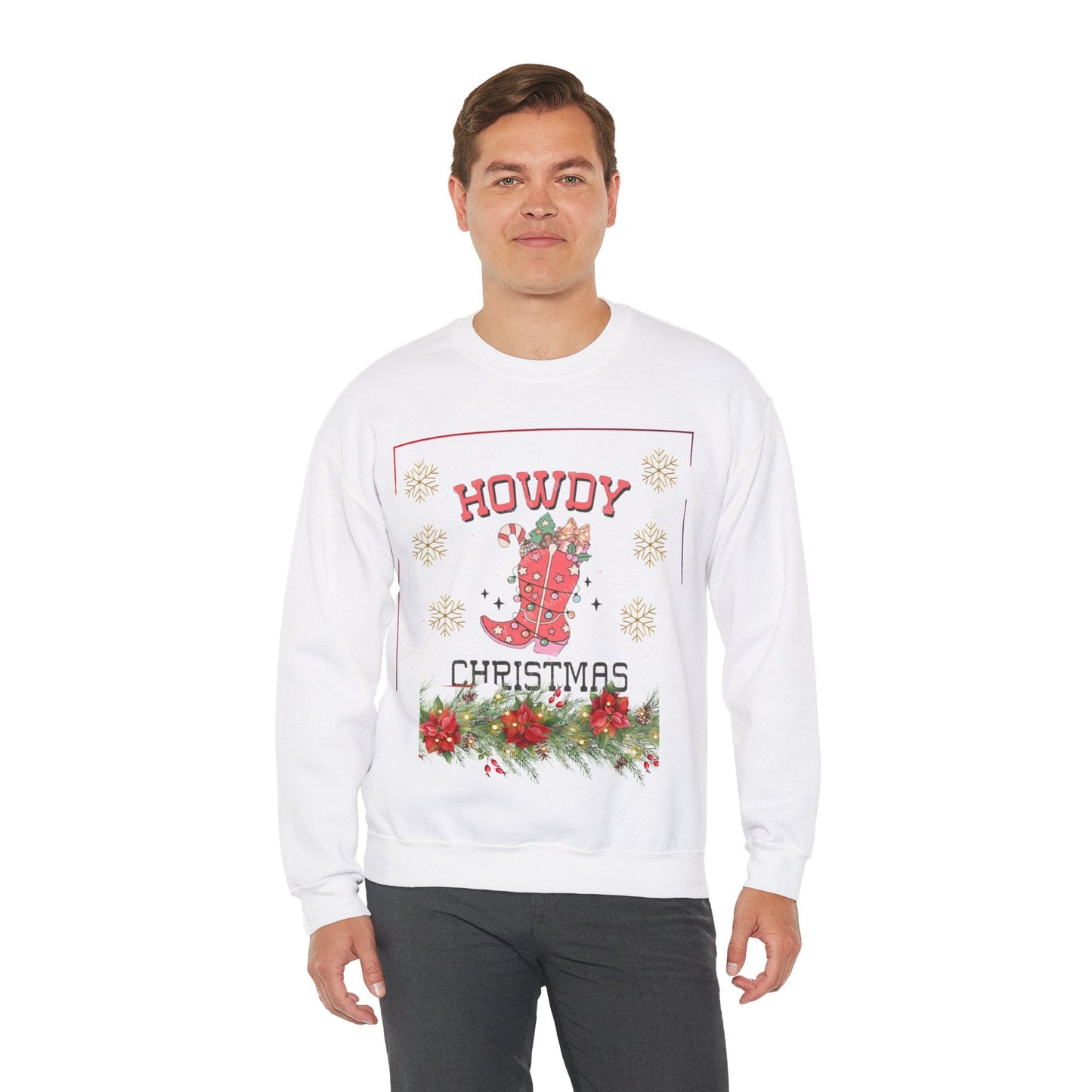 Howdy Christmas Sweatshirt, Christmas Cowboy Gift