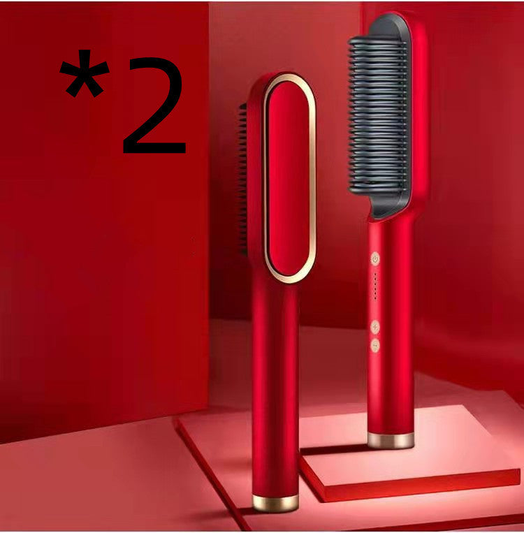 New 2 In 1 Hair Straightener Hot Comb Negative Ion 🔥 TODAY ONLY: 50% OFF!