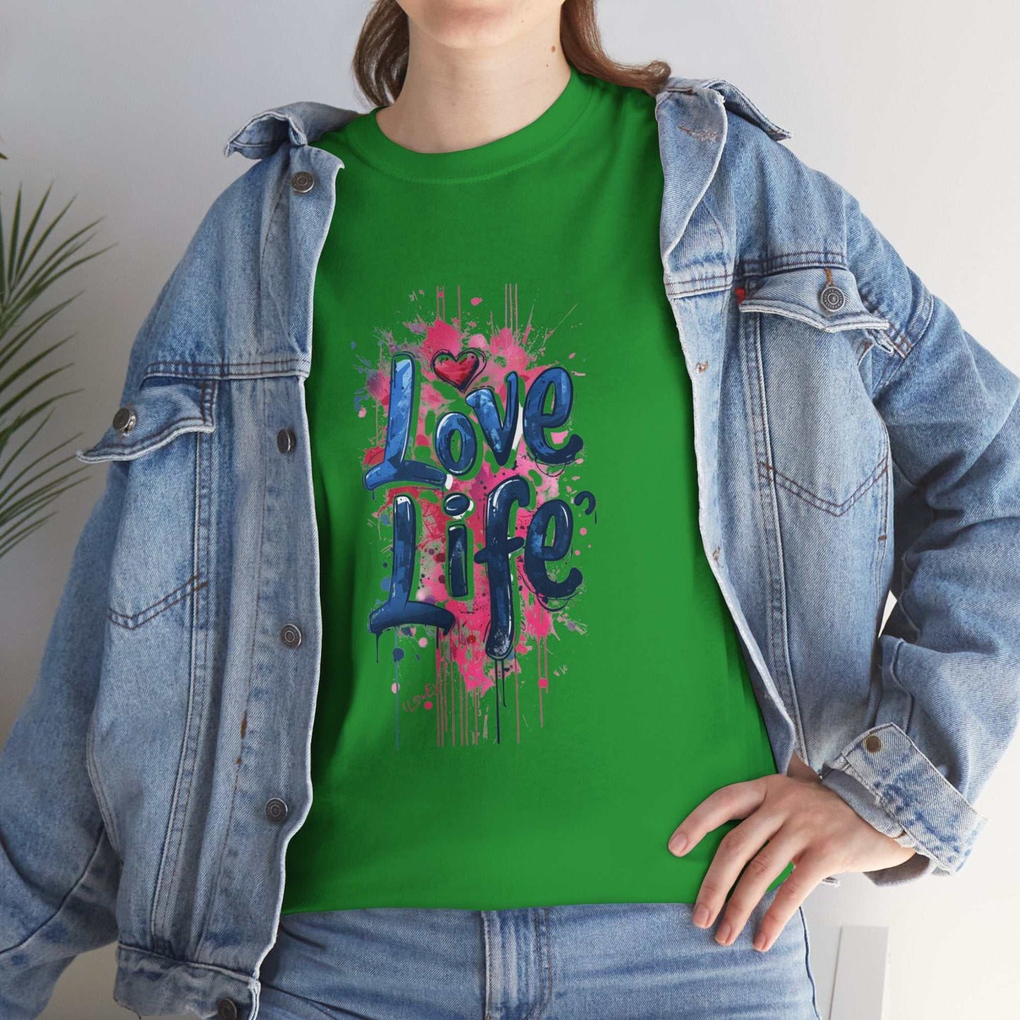 Love Life Unisex Cotton Tee, Positive Vibe Shirt, Gift for Friends