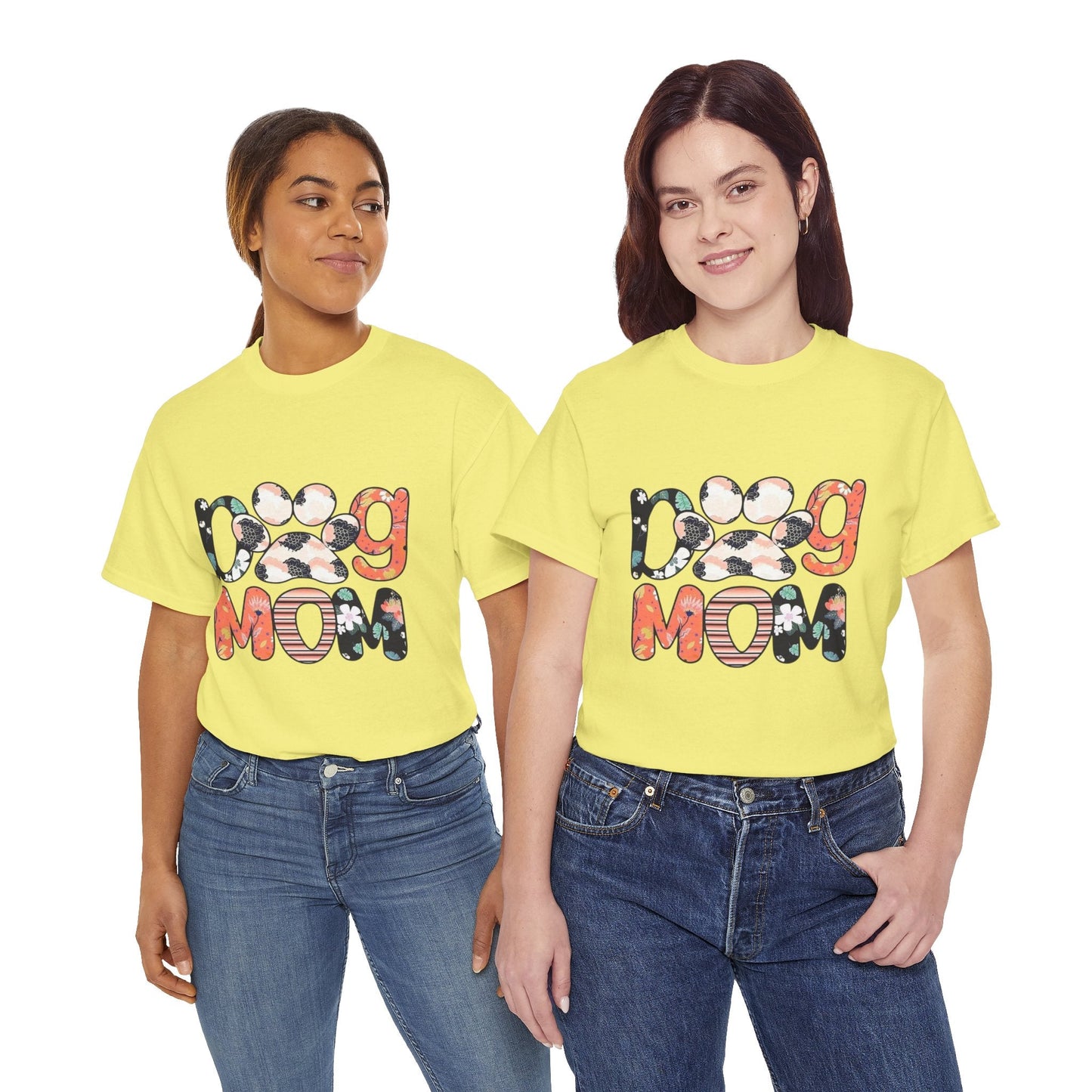 Dog Mom Unisex Heavy Cotton Tee – Perfect Gift for Pet Lovers