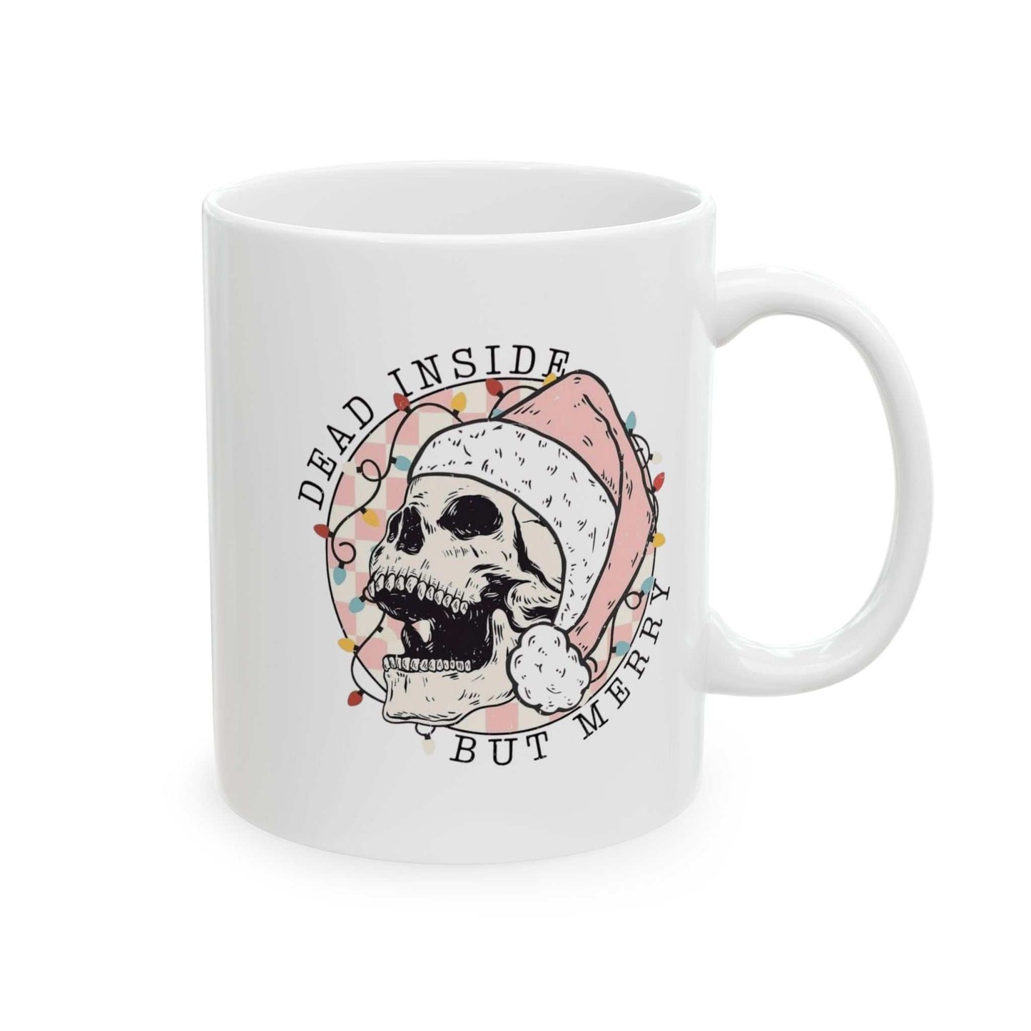 Dead Inside Skeleton Christmas Mugs, Holiday Christmas Gift