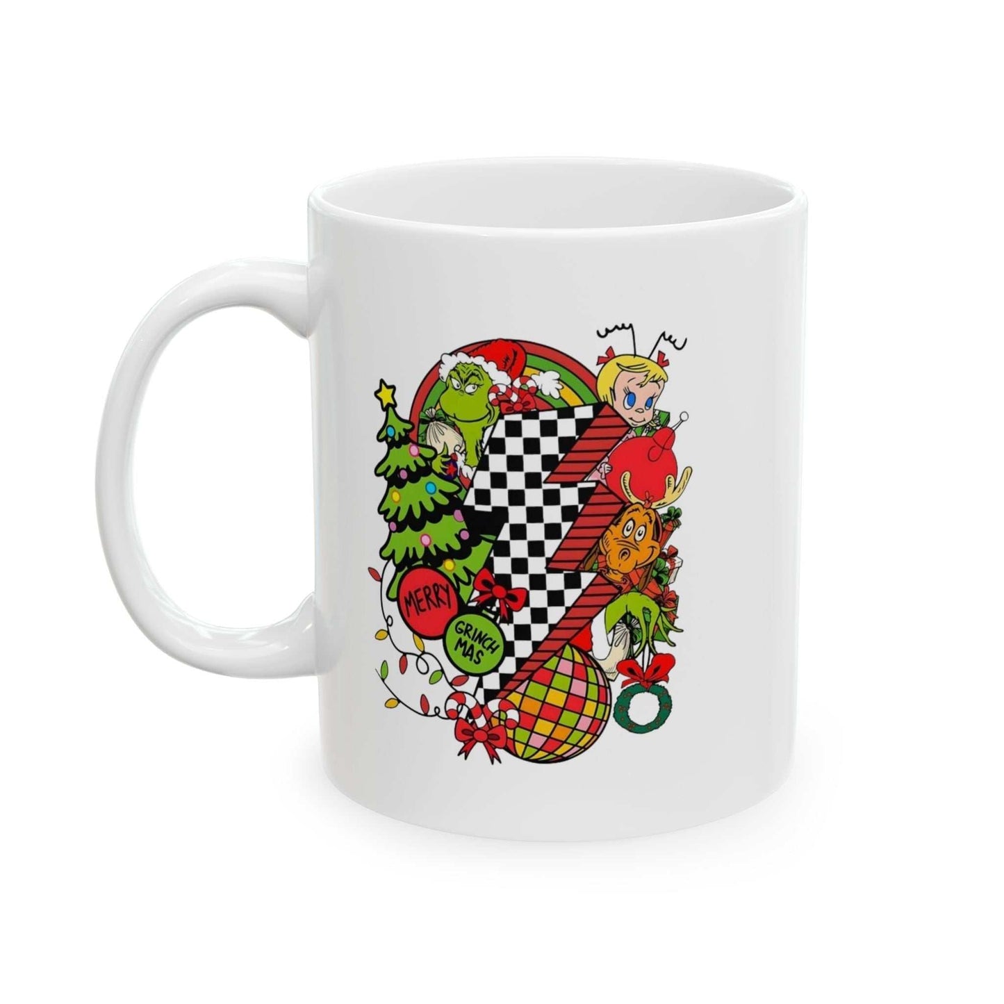 Merry Grinchmas Mugs, Disco Christmas Gift, Funny Xmas Mug