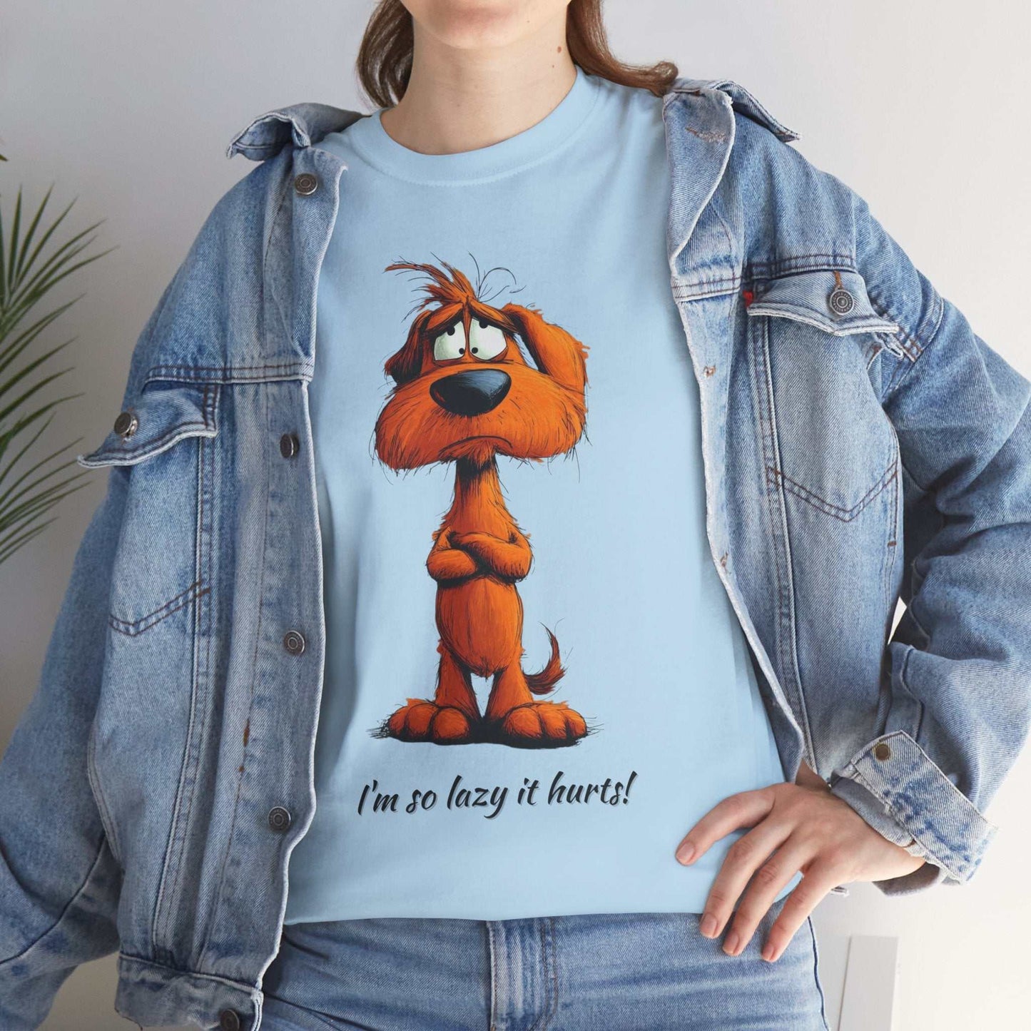 Lazy Dog Graphic Tee, Funny T-Shirt for Dog Lovers, Gift for Animal Lovers