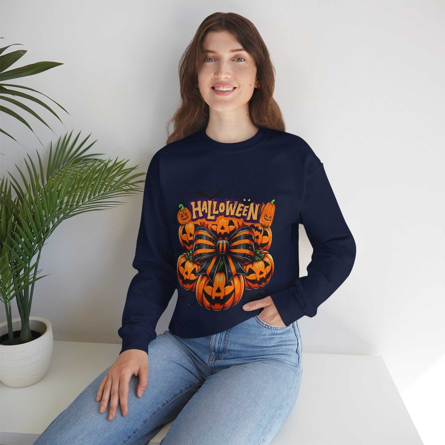 Halloween Sweatshirt, Retro Halloween Pumpkin Gift, Spooky Gift