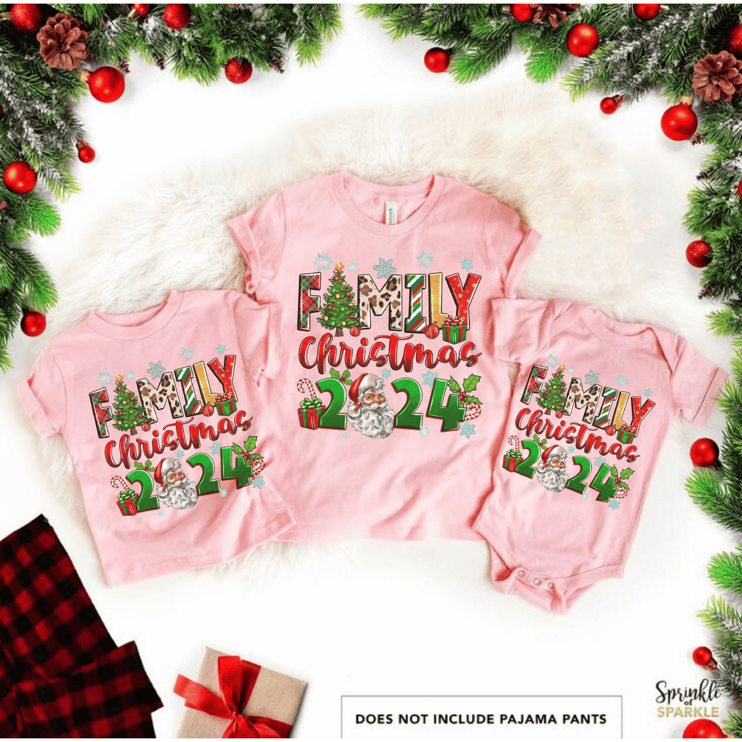 Festive Halloween Family Christmas 2024 Shirt featuring a spooky Santa Claus design – perfect Santa Claus Family Gift for holiday lovers.