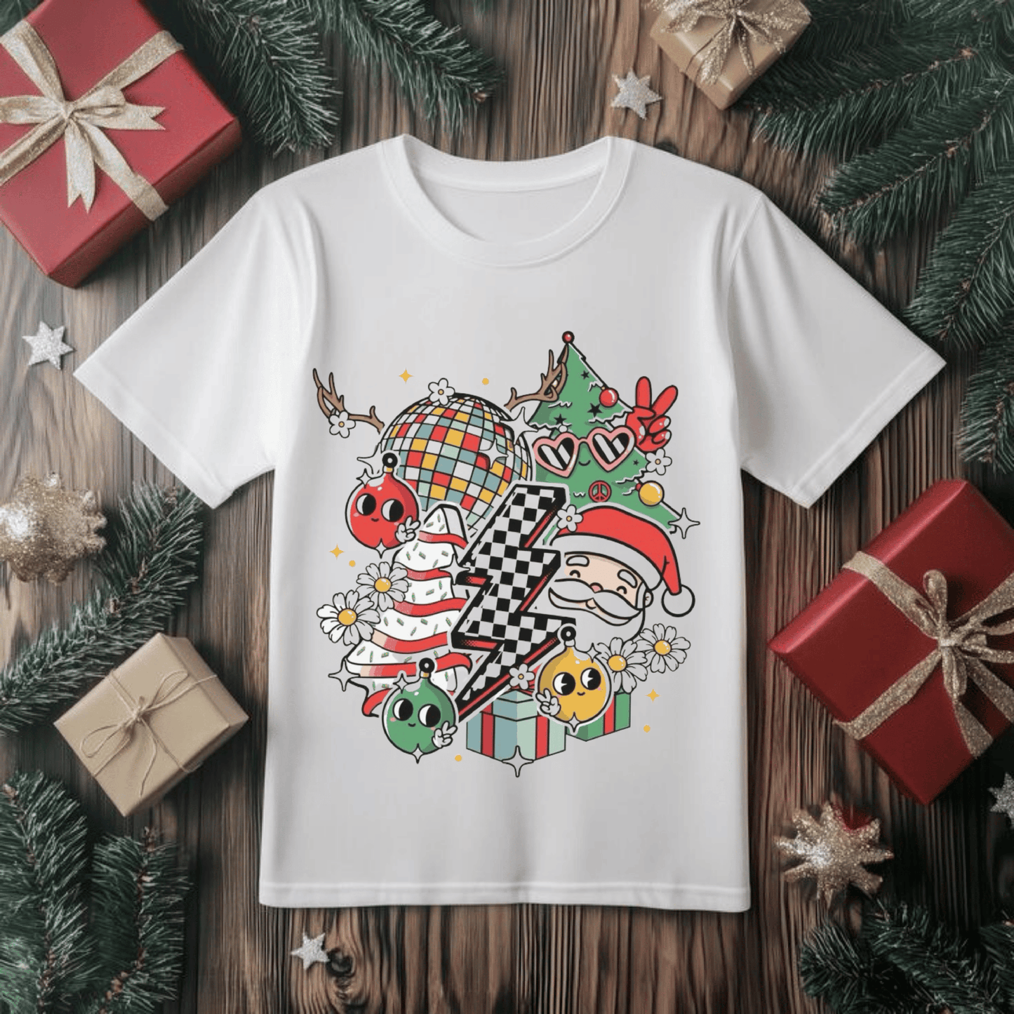 Christmas Disco Shirt Long Sleeve Shirt – Retro Holiday Shirt
