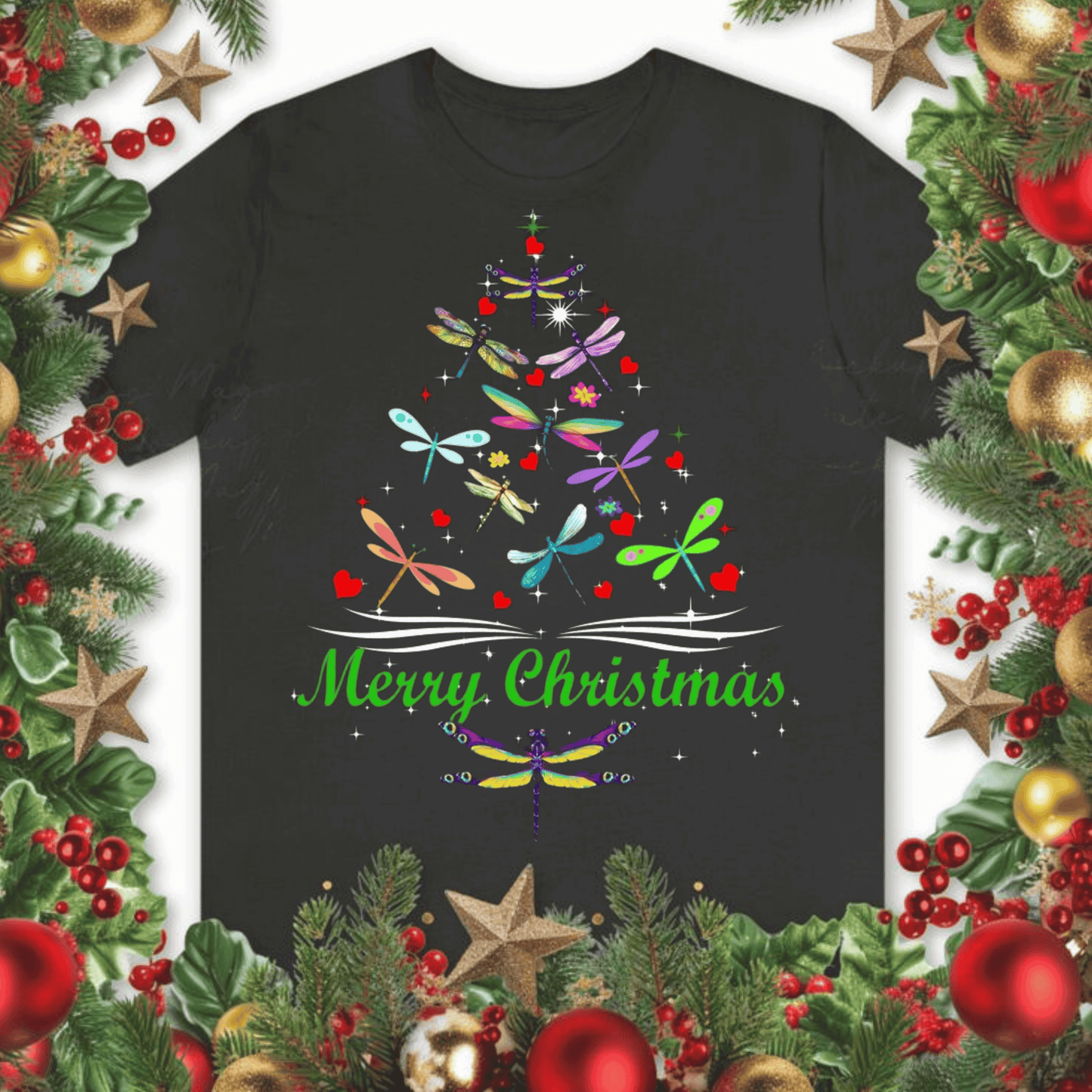 Christmas Dragonfly Shirt – Unique Holiday Gift for Dragonfly Lovers