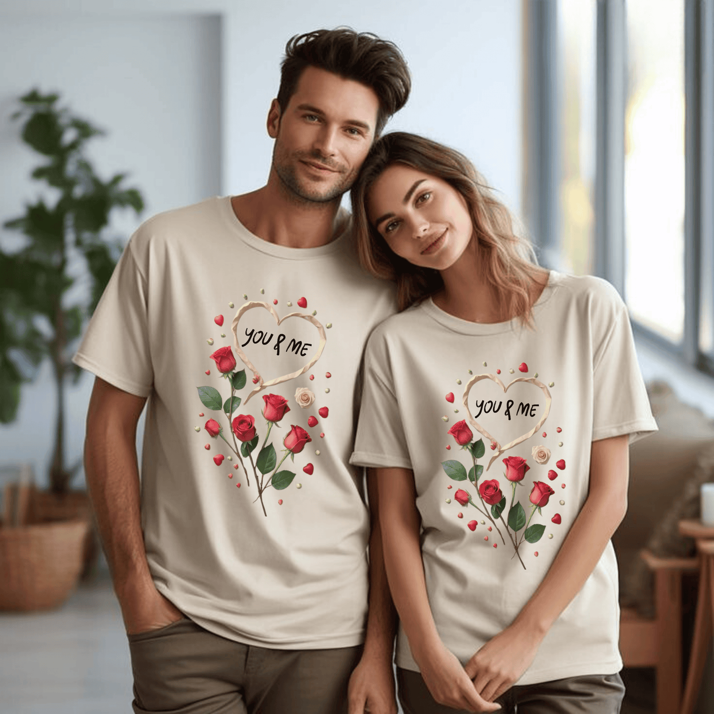 You And Me Love T-Shirt, Romantic Couples Shirt, Valentine's Day Love Tee