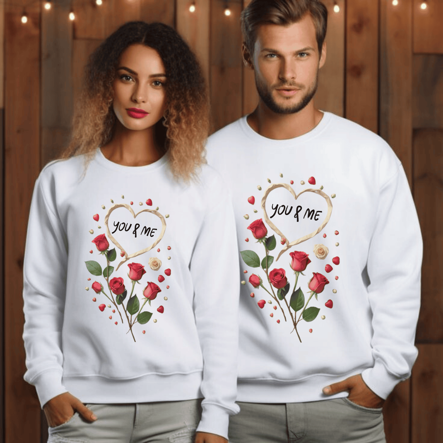 You And Me Love Sweatshirt, Romantic Couples Sweatshirt, Love-Themed Gift for Couples