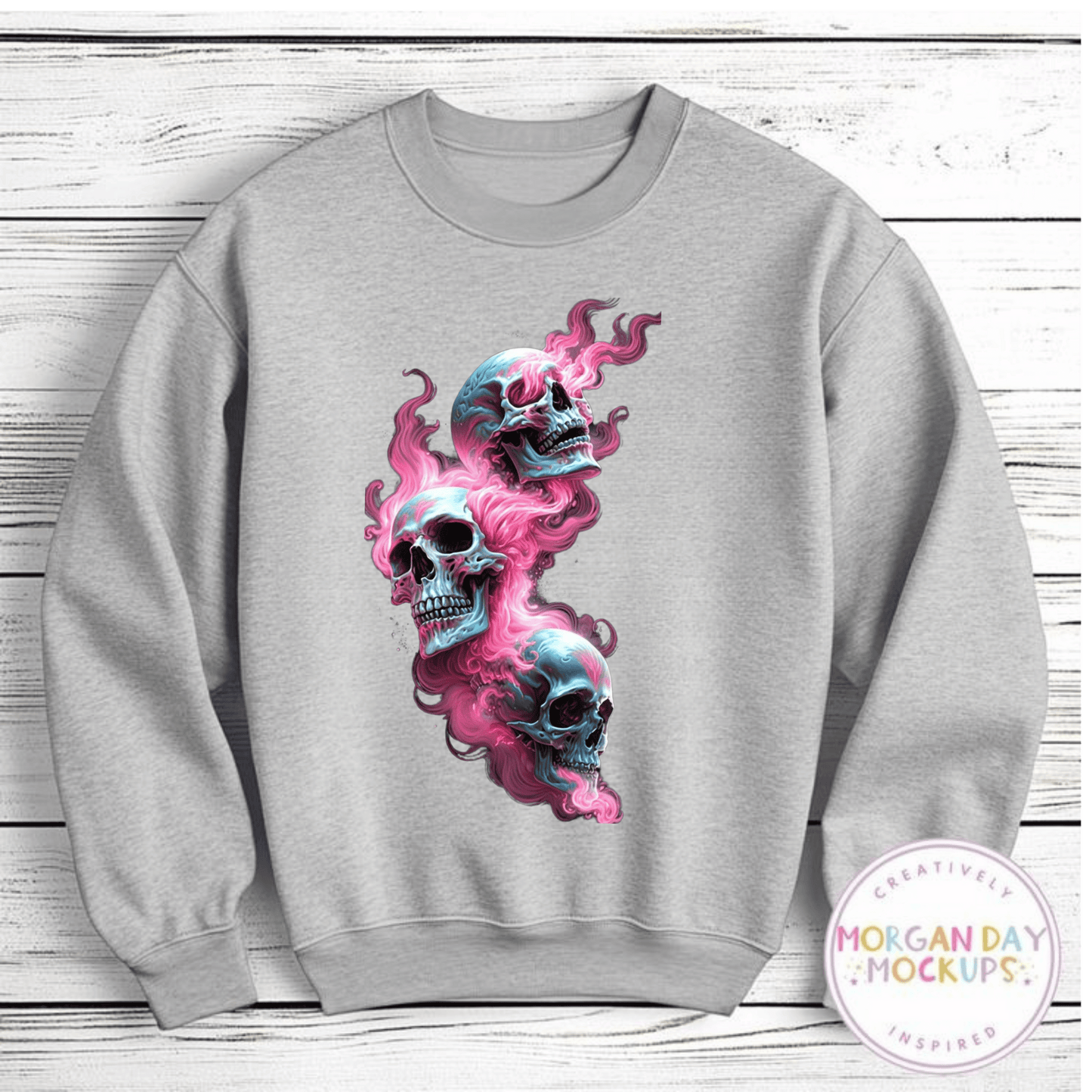 Edgy Skull Graphic Crewneck Sweatshirt – Unisex Heavy Blend – Bold Skull Design