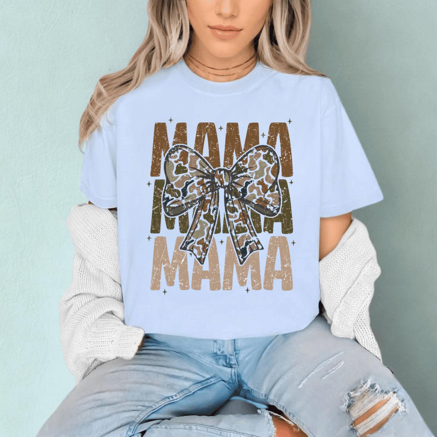 Mama Camo Bow Unisex Tee