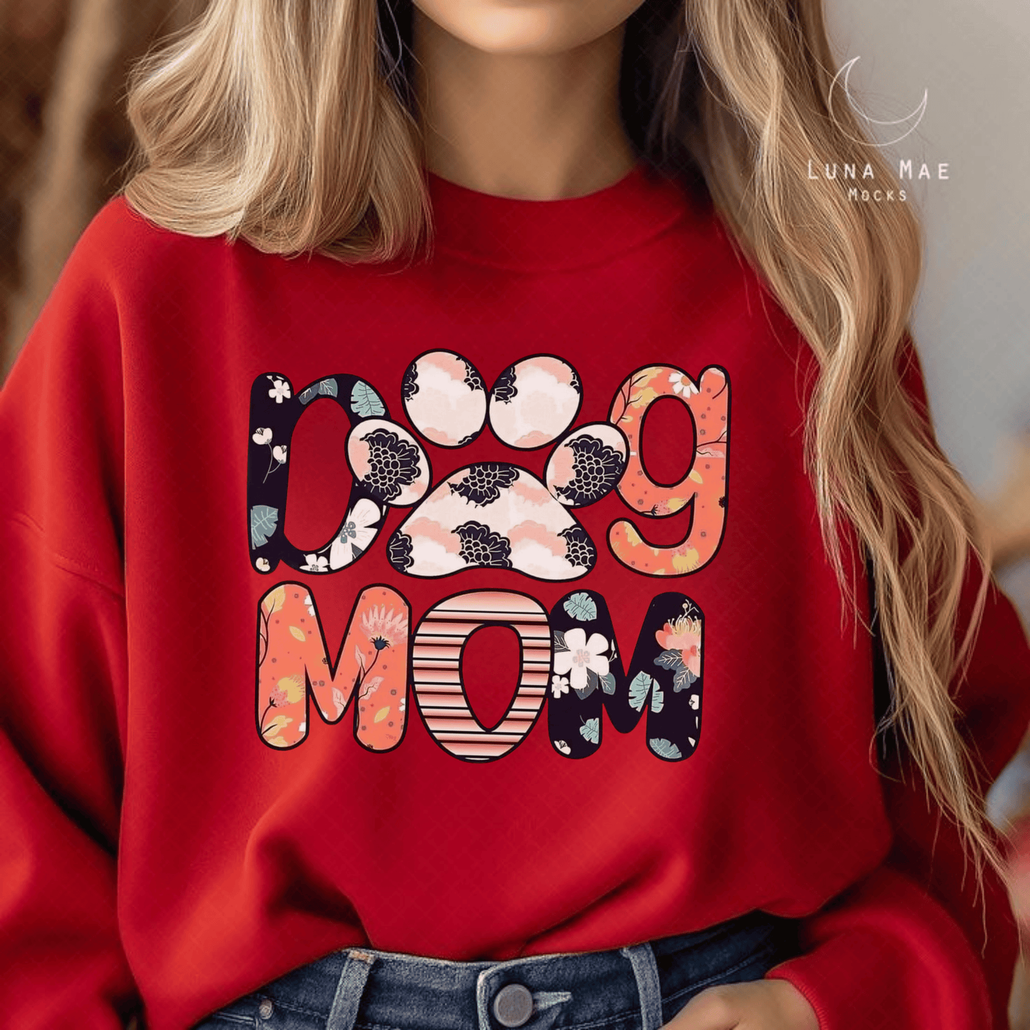 Floral Dog Mom Sweatshirt