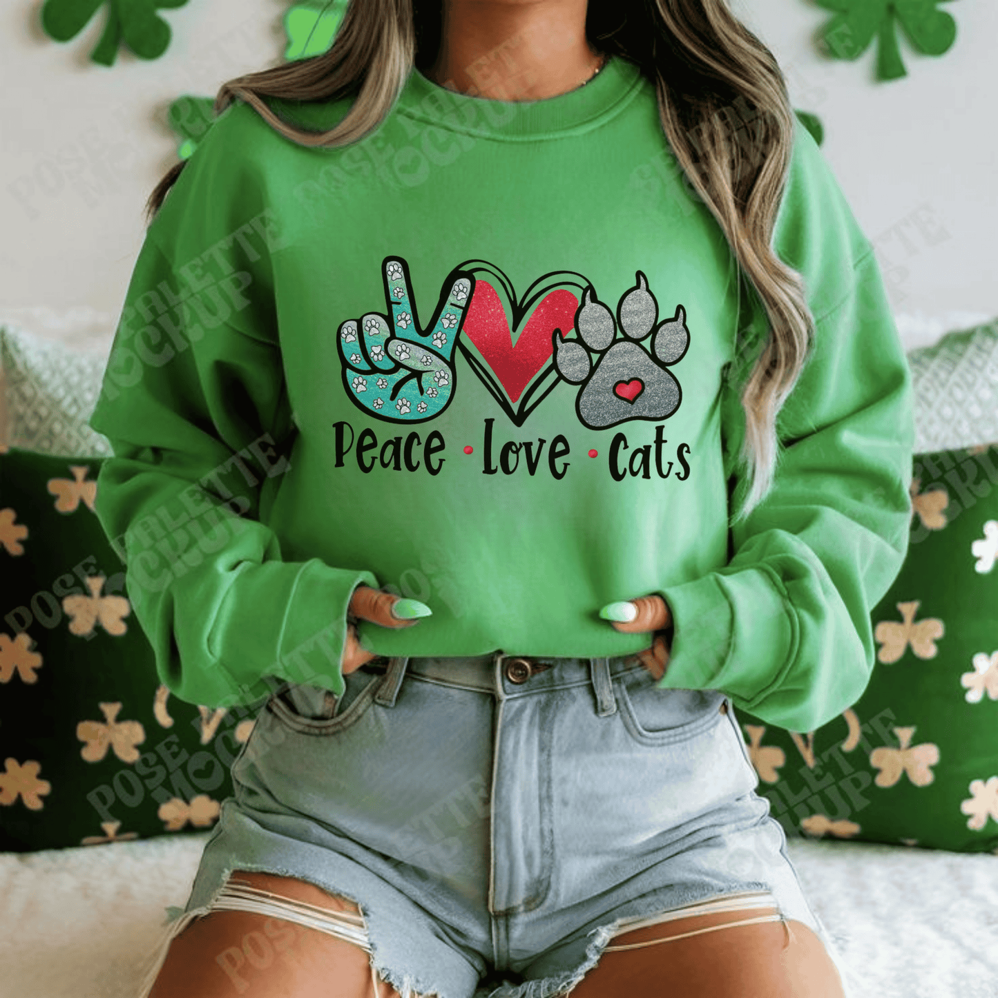 Peace Love Cats Sweatshirt
