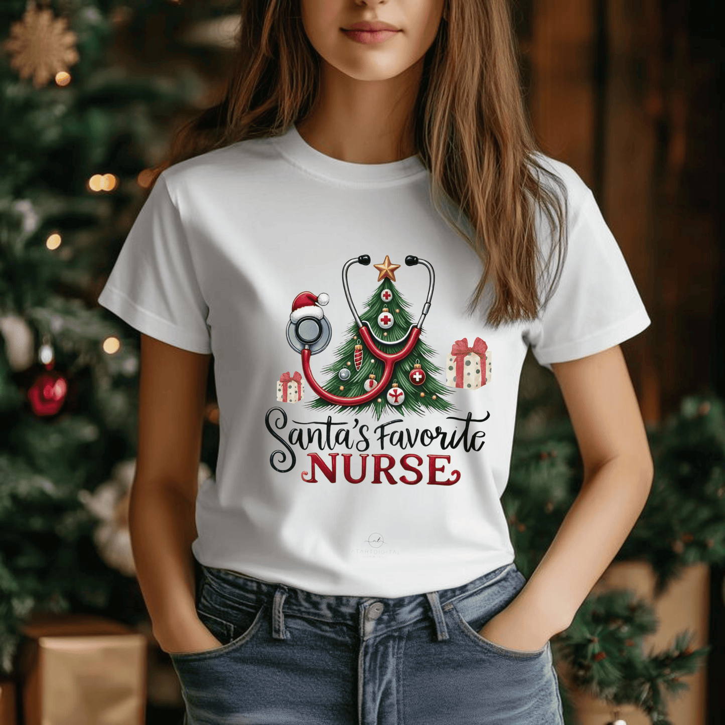 Santas Favorite Nurse Shirt – Fun Christmas gift for nurses