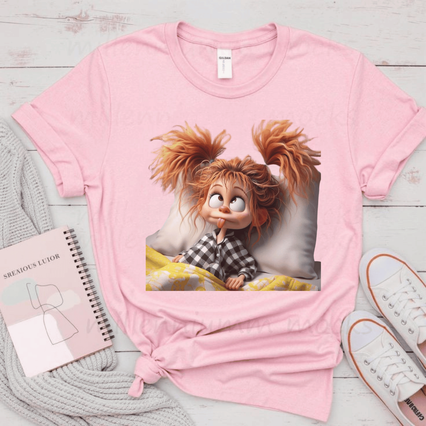 cute cartoon character unisex heavy cotton tee