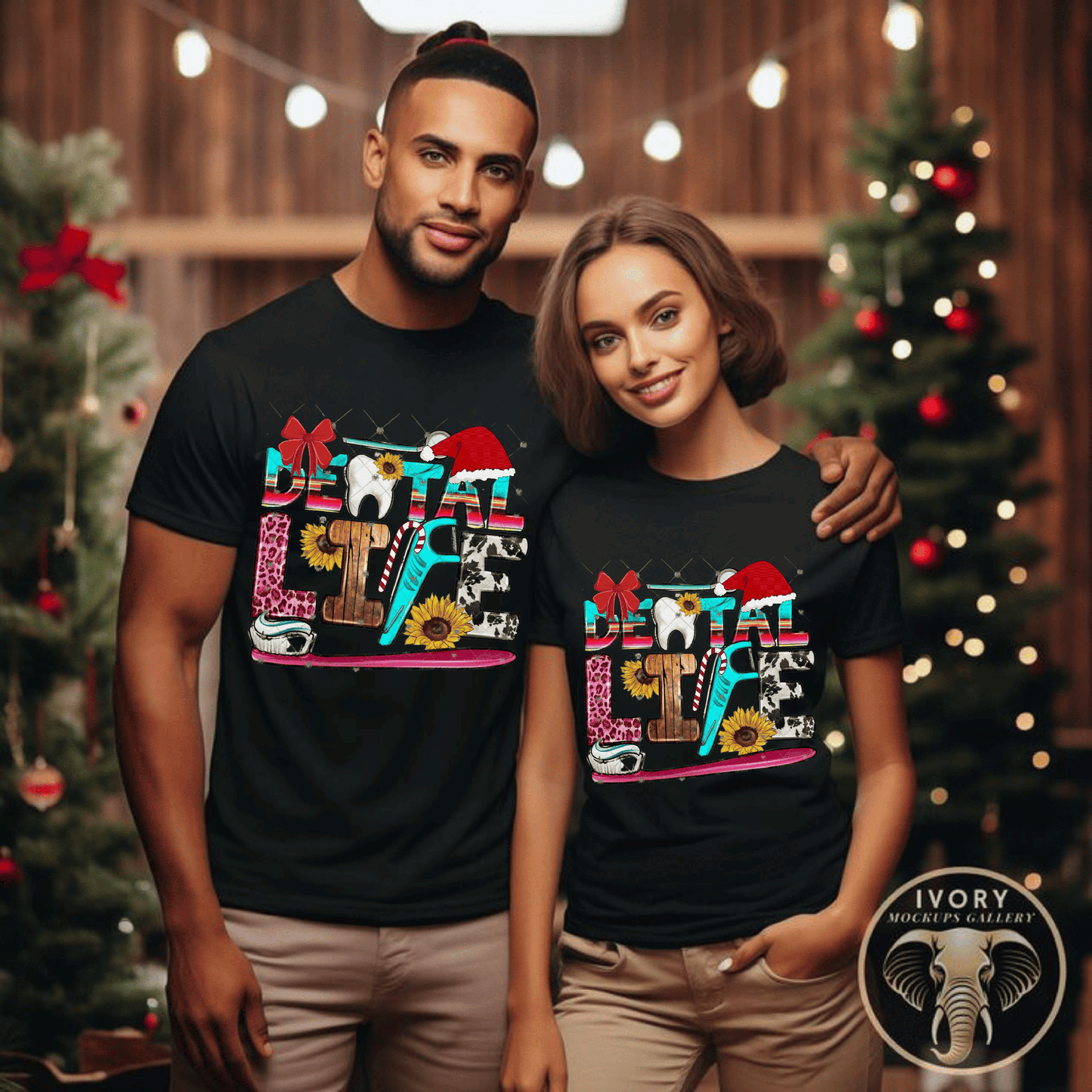 Christmas Dental Life Shirt featuring festive design for dental professionals.