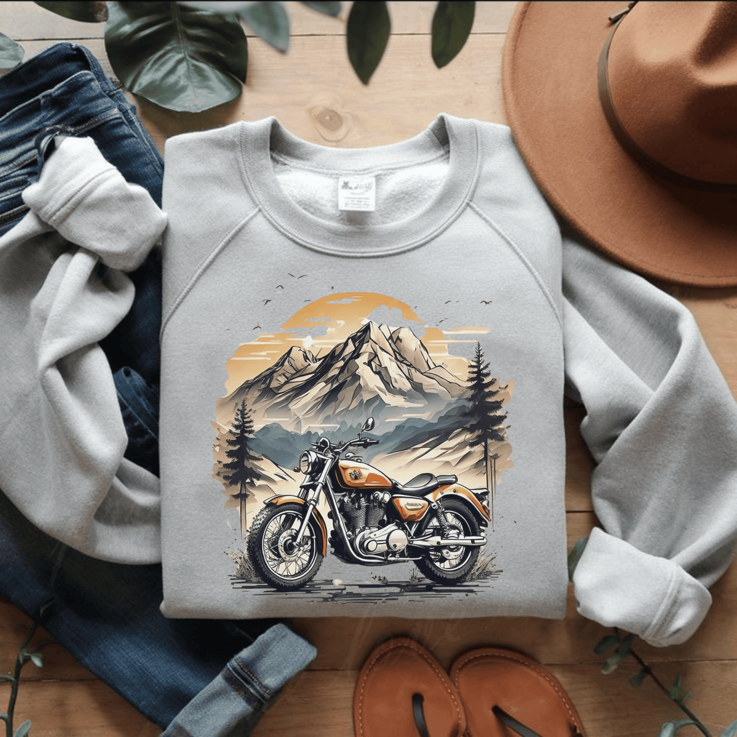 Adventure Awaits Motorcycle Sweatshirt
