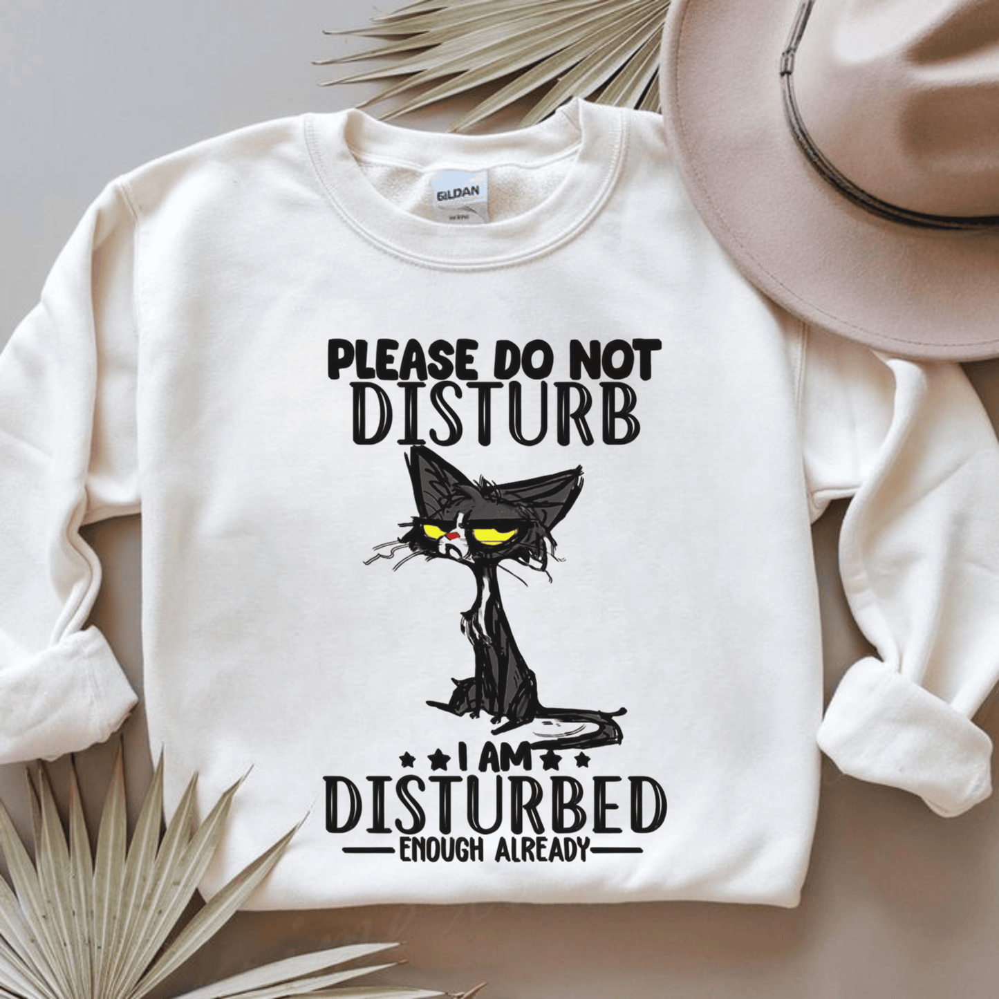 Disturbed Cat Crewneck Sweatshirt – Unisex Heavy Blend™ for Cat Lovers