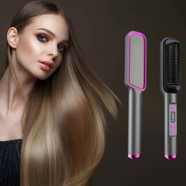 New 2 In 1 Hair Straightener Hot Comb Negative Ion 🔥 TODAY ONLY: 50% OFF!