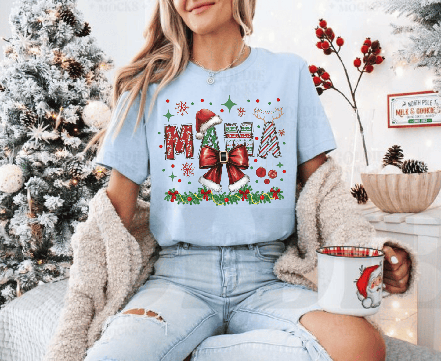 Christmas Mama Shirt – Festive holiday shirt for mama