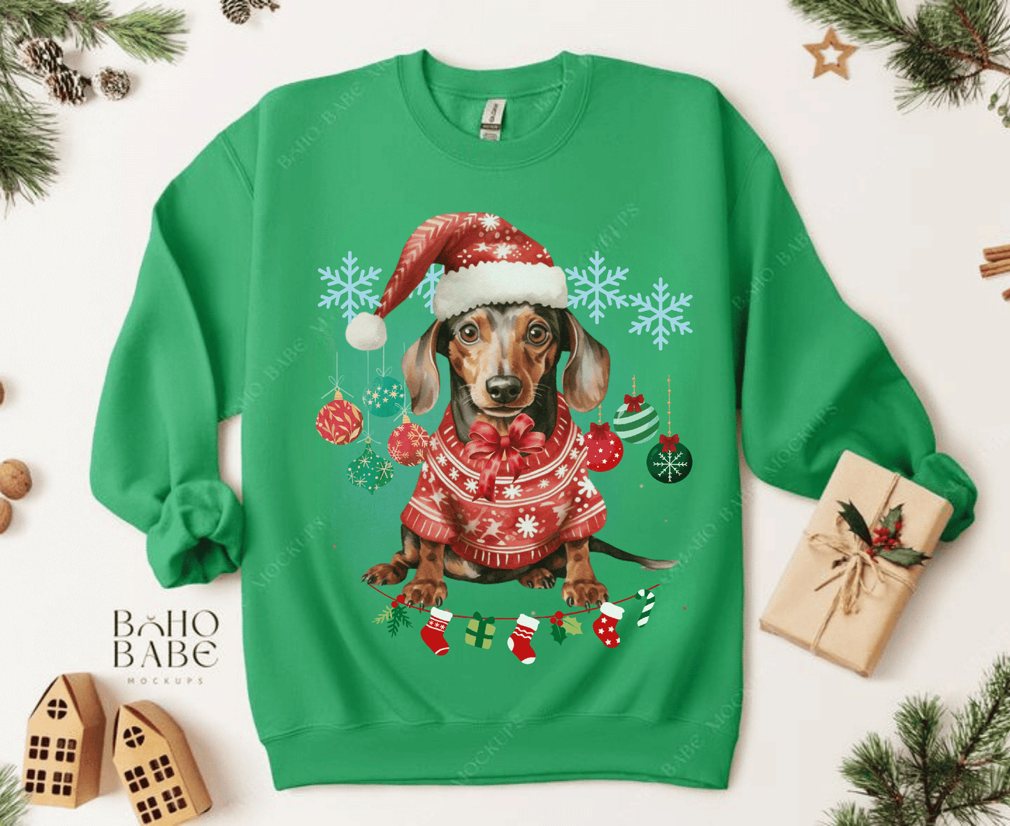 Cozy Christmas on the Farm Sweatshirt featuring a festive Christmas tree design. Perfect for holiday gatherings, winter warmth, and gifting