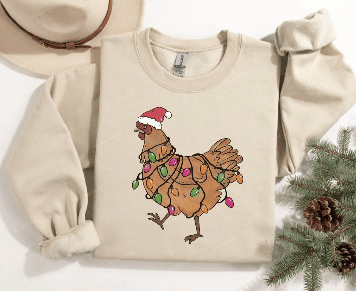 Funny Christmas Chicken Mug – Quirky holiday mug featuring a festive chicken design, perfect for farmers and poultry lovers