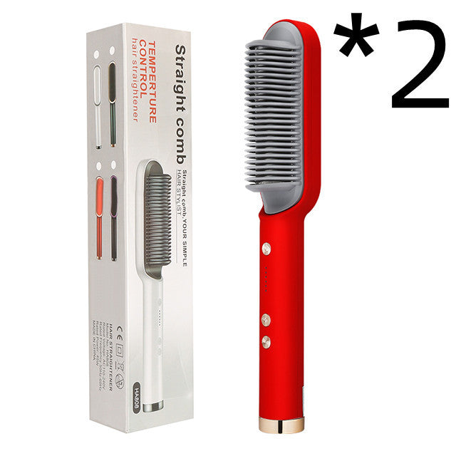 New 2 In 1 Hair Straightener Hot Comb Negative Ion 🔥 TODAY ONLY: 50% OFF!