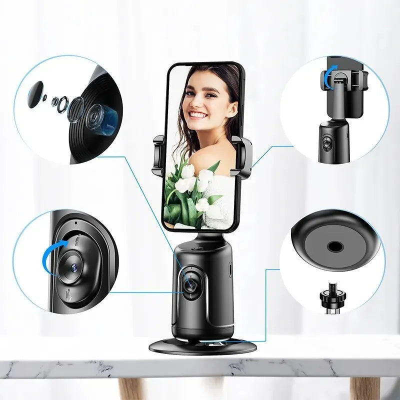 360 Auto Face Tracking Gimbal - AI Phone Holder for Vlogging & Live Streaming 🔥 TODAY ONLY: 50% OFF!