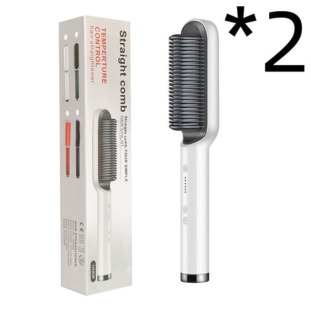 New 2 In 1 Hair Straightener Hot Comb Negative Ion 🔥 TODAY ONLY: 50% OFF!