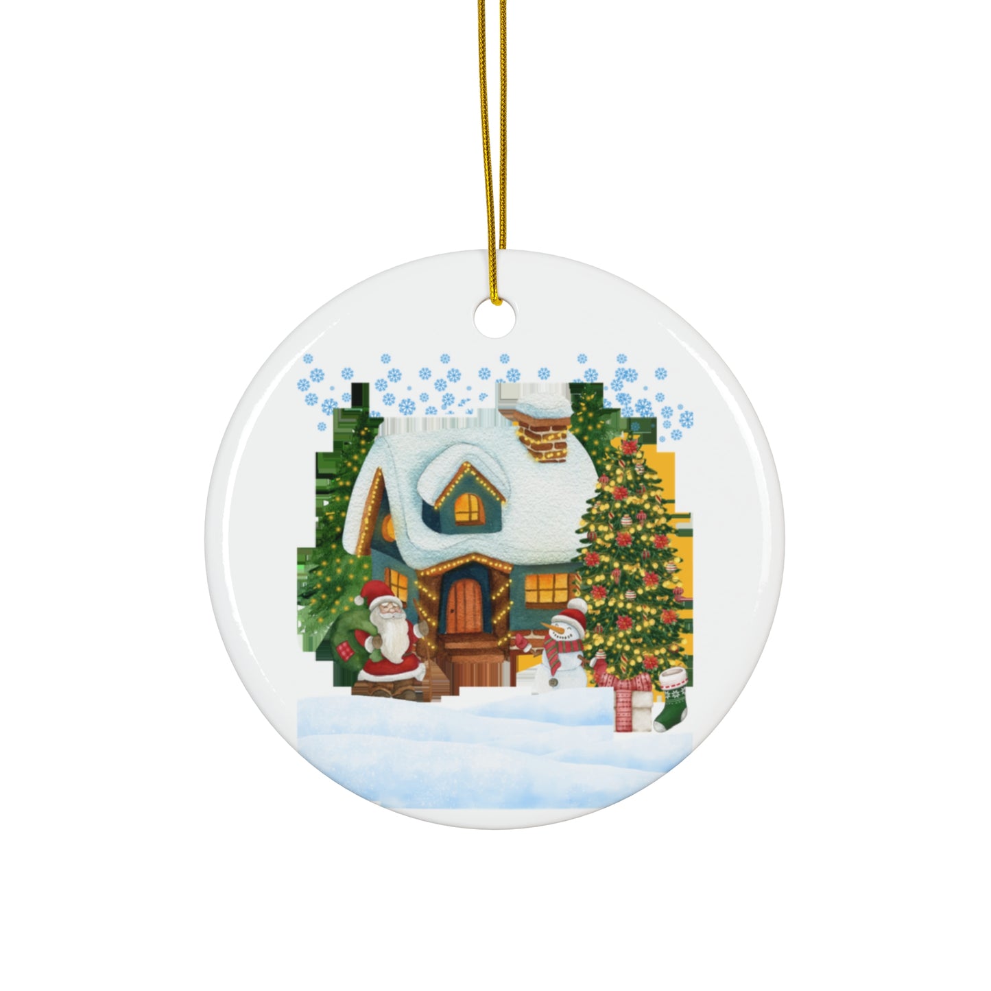 Santa Retro Christmas Ornaments