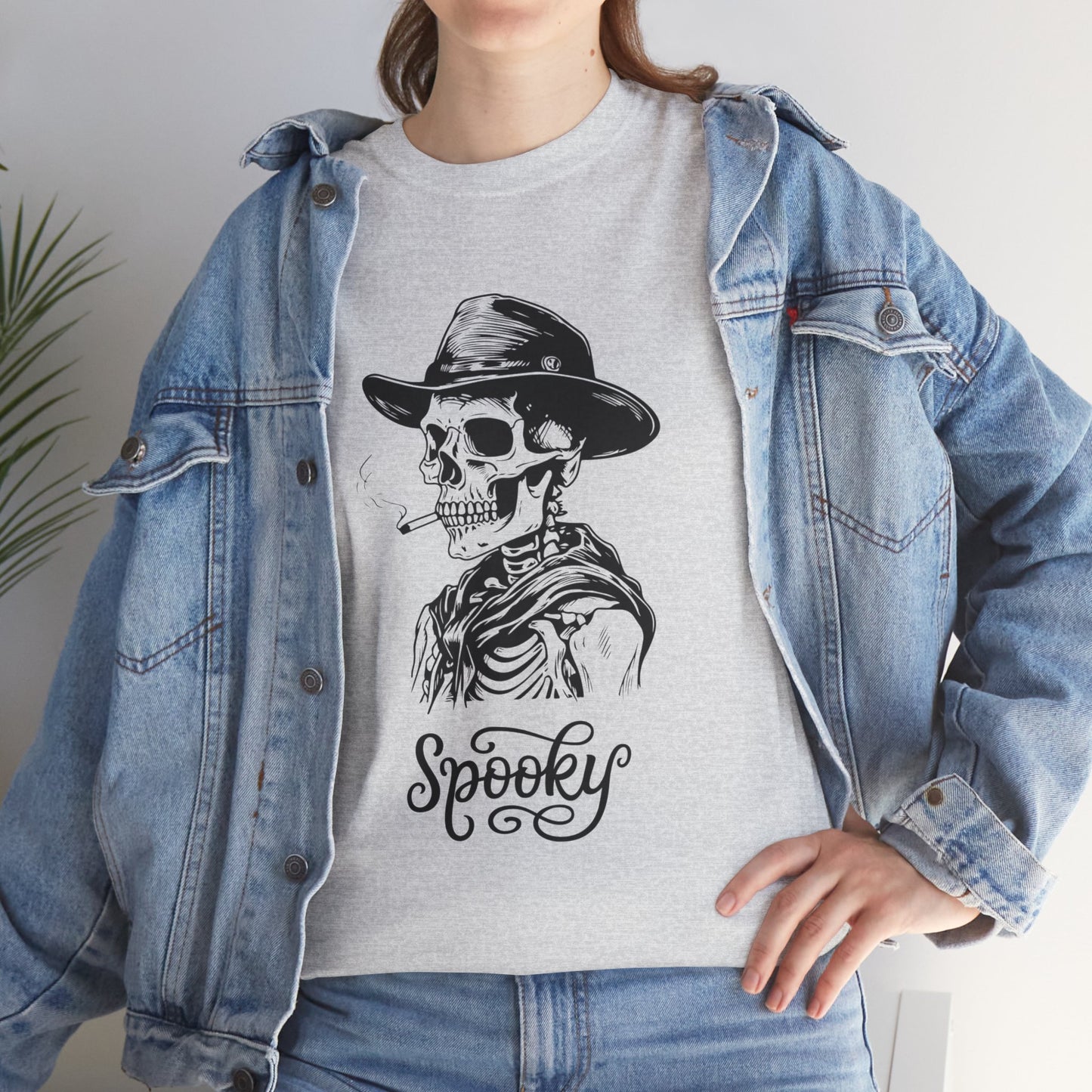 Spooky Season, Skeleton Shirt, Cool Skeleton Smoking Cigarette T-Shirt, Pumpkins Halloween T-Shirt, Spooky Skeleton Design, Halloween Party Shirt, Trendy Fall Tee