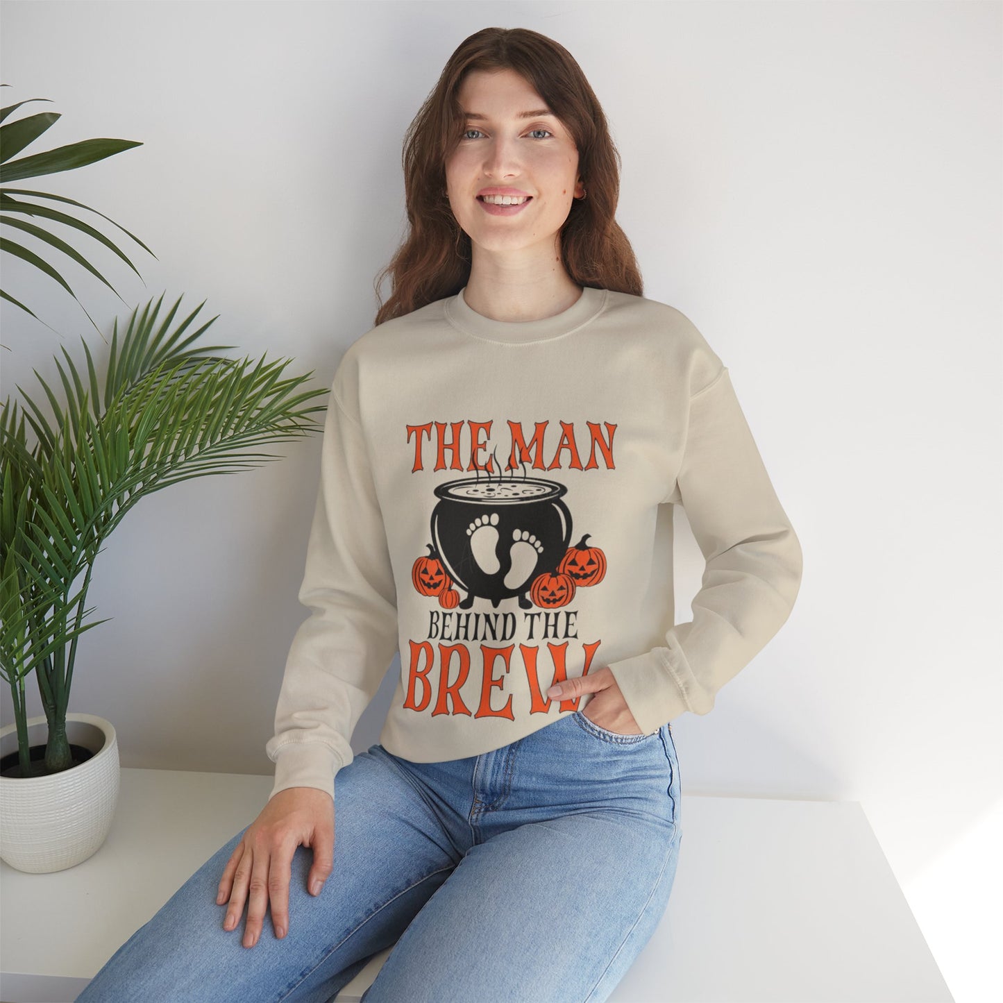 The Man Behind the Brew, Pregnancy Sweatshirt Gift, The Man Behind The Bump, Funny Sweatshirt, Mens Dad Shirt Baby, Gifts for Dad Pregnant